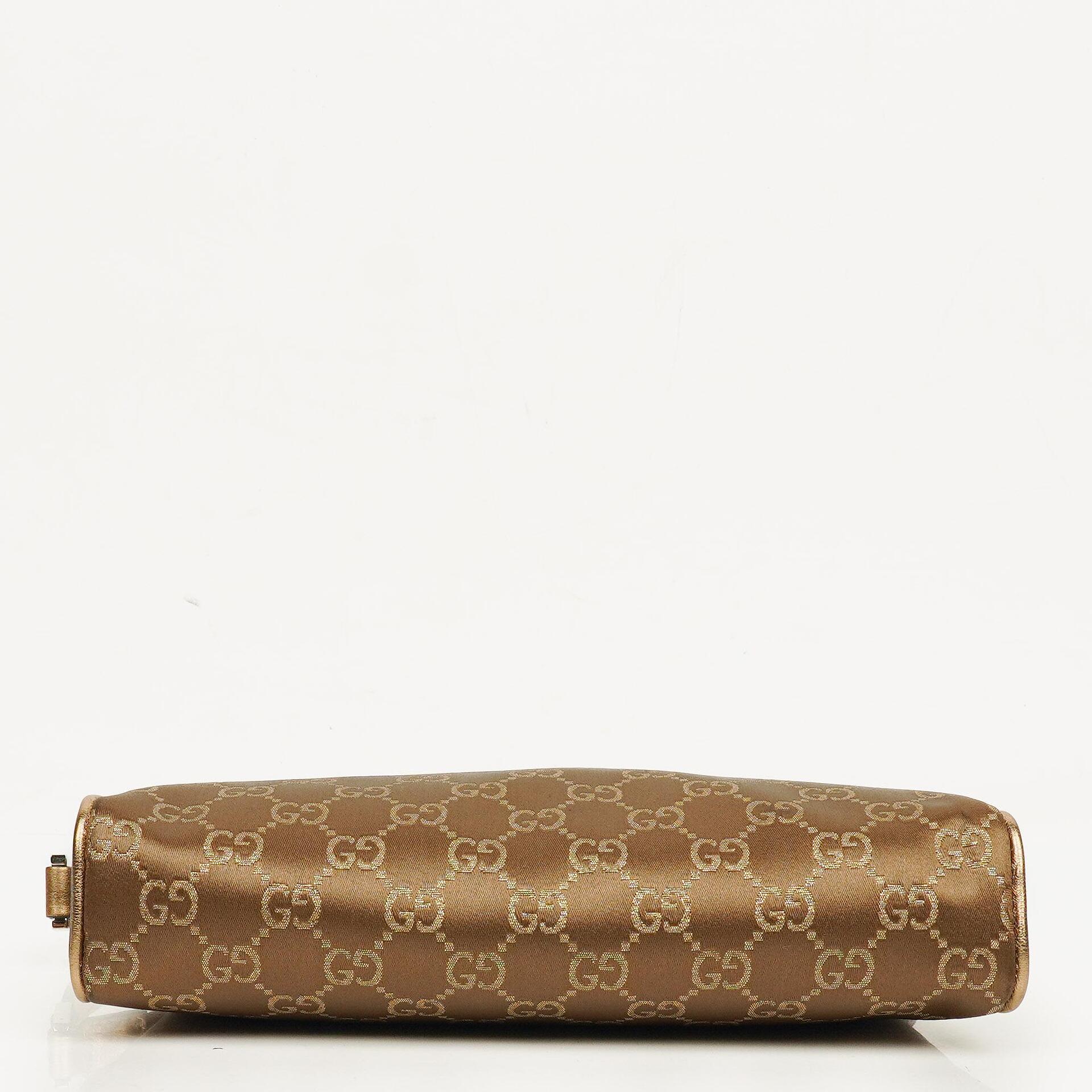 Gucci GG Satin Abbey D-ring Pochette Bag