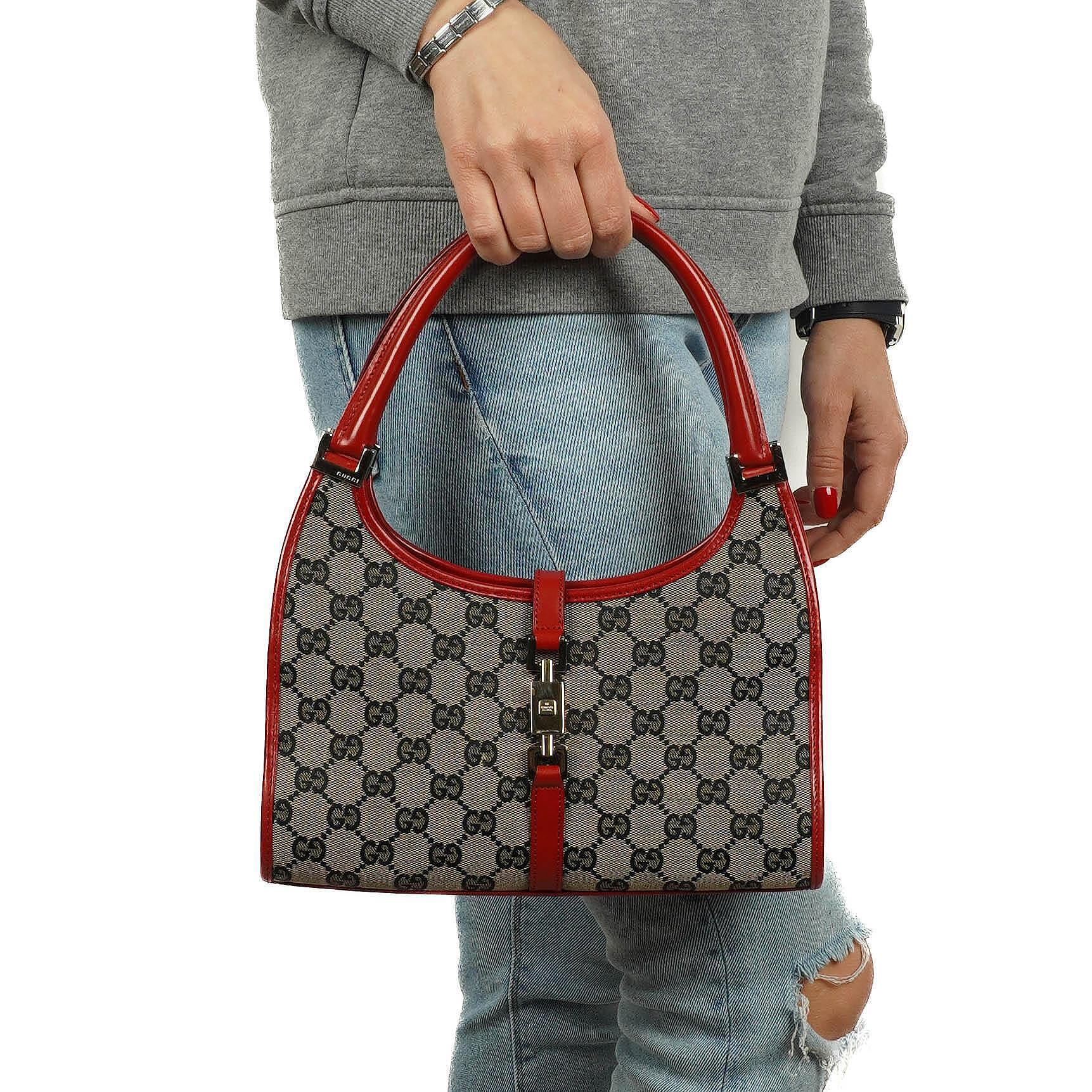 Gucci Jackie Bardot GG Canvas Shoulder Bag