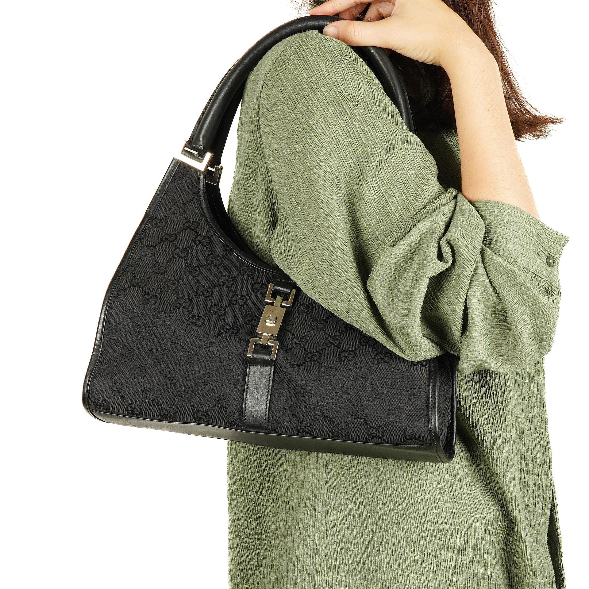 Gucci Jackie Bardot Vintage Black Handbag