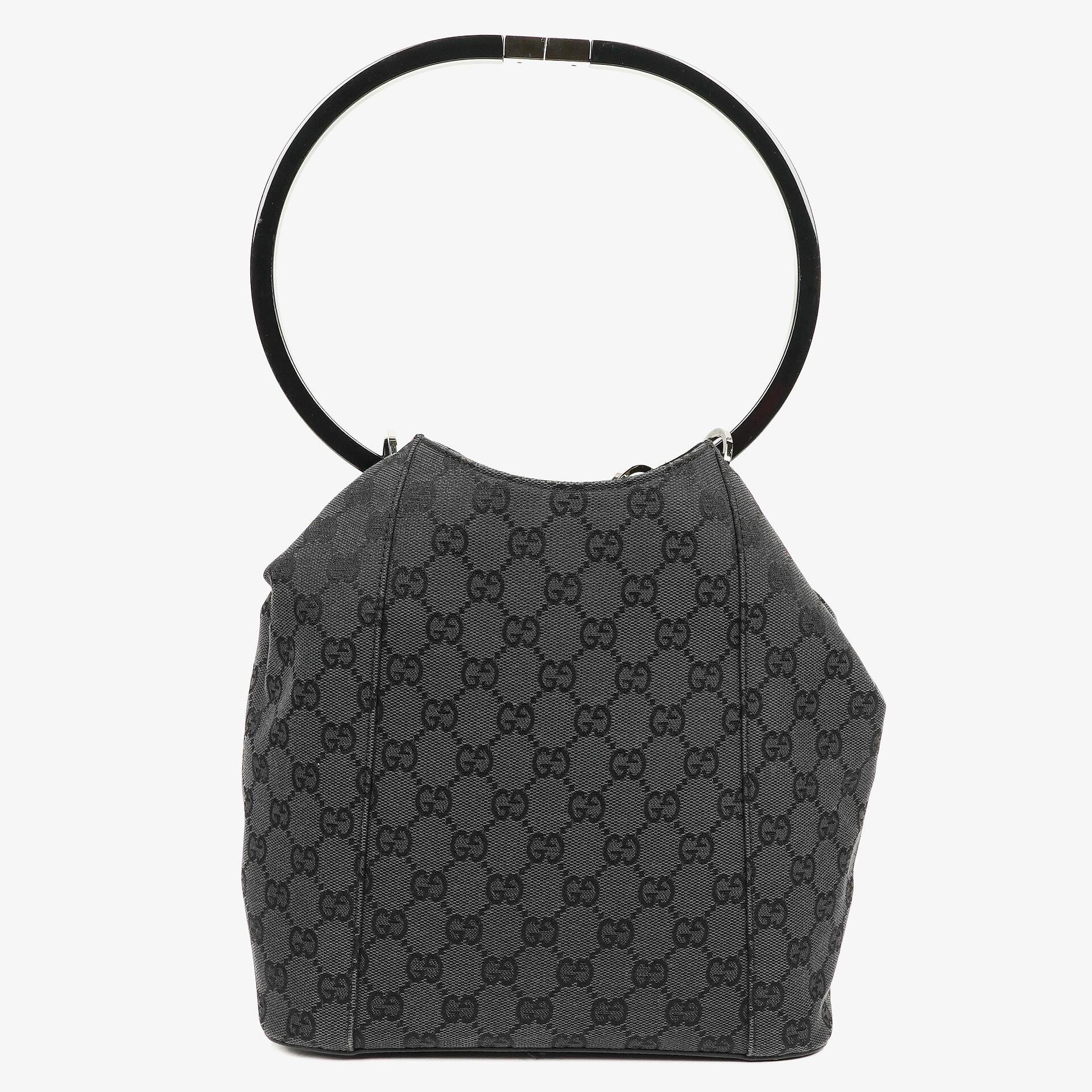 Gucci Loop Bucket Monogram Tote Black