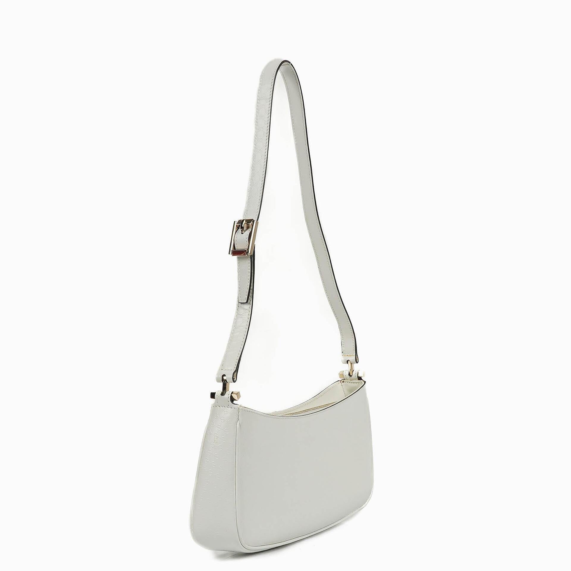 Gucci Microguccissima Pochette in White Leather