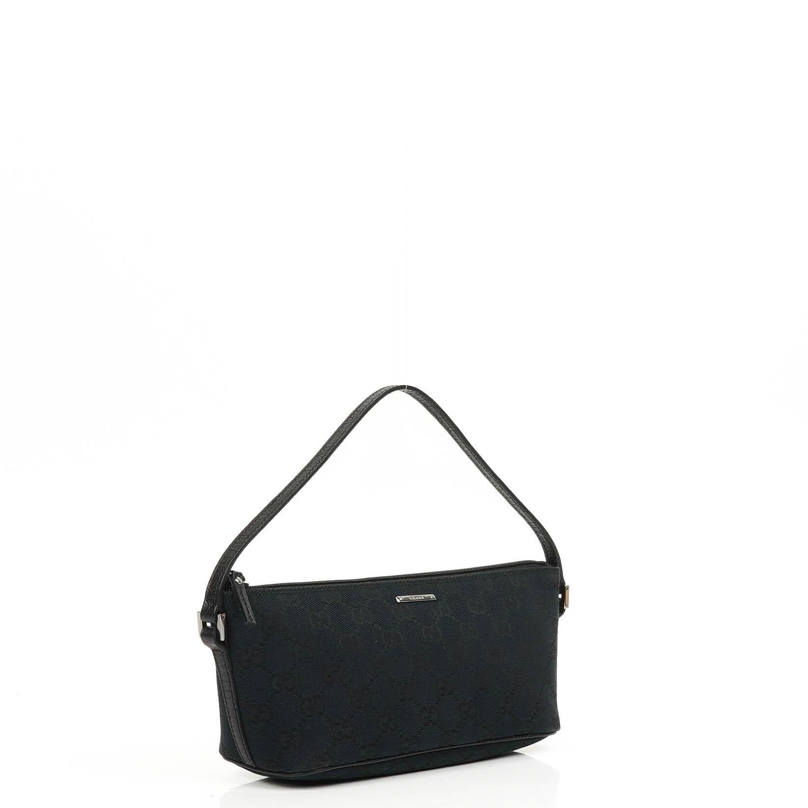 Gucci Mini Baguette Pochette Boat Navy GG Monogram Bag