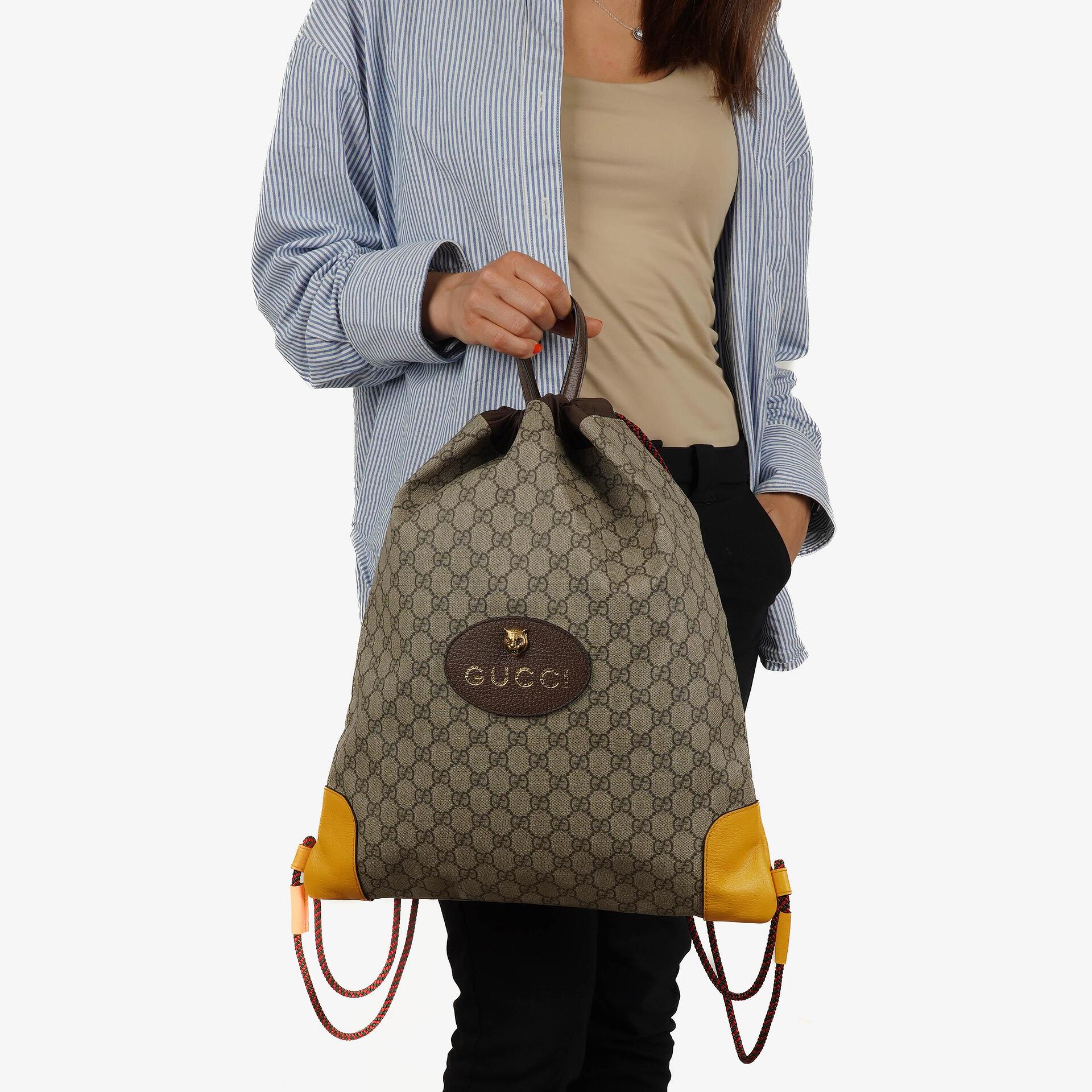 Gucci Neo Vintage Drawstring Backpack Top Handle