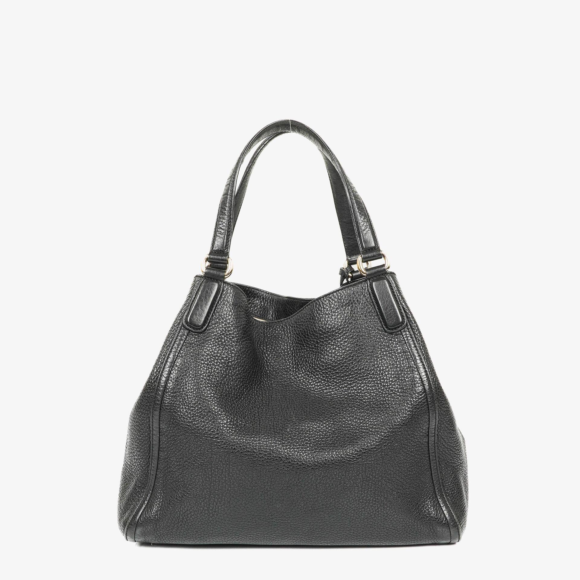 Gucci Soho Black Pebbled Calfskin Tote Bag