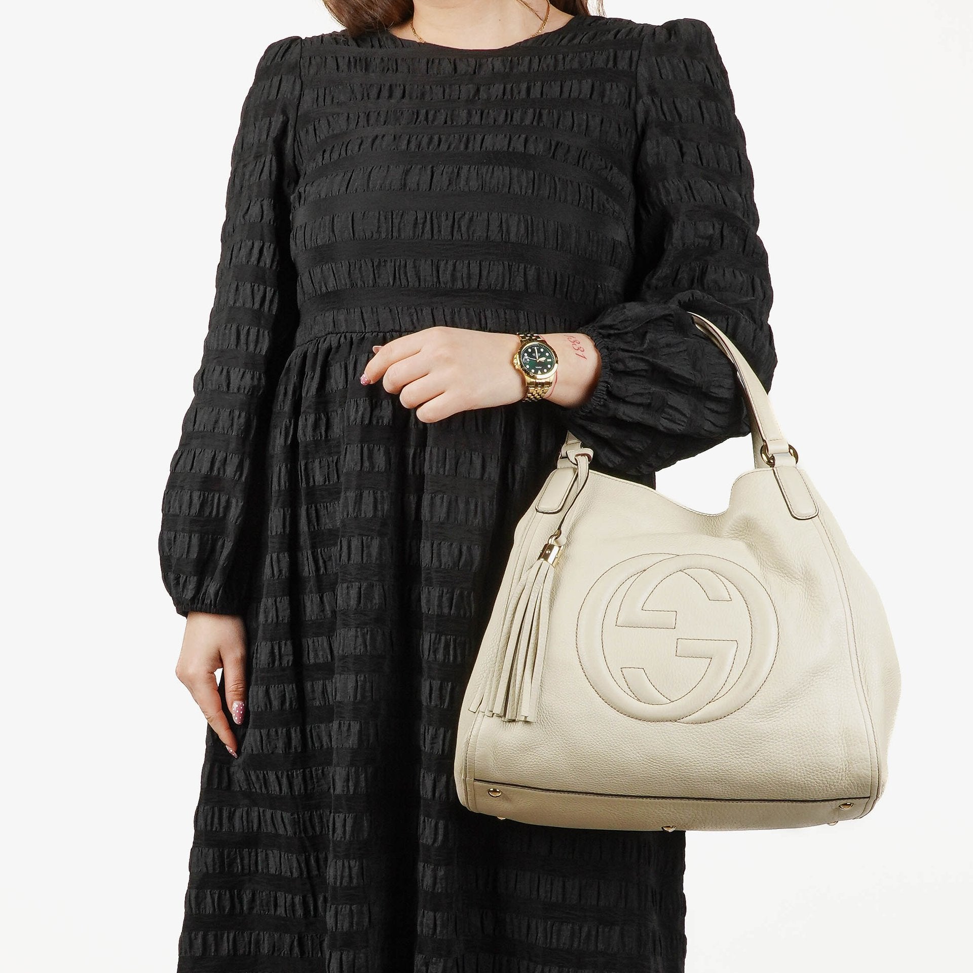 Gucci Soho Neutral Leather Tote Bag