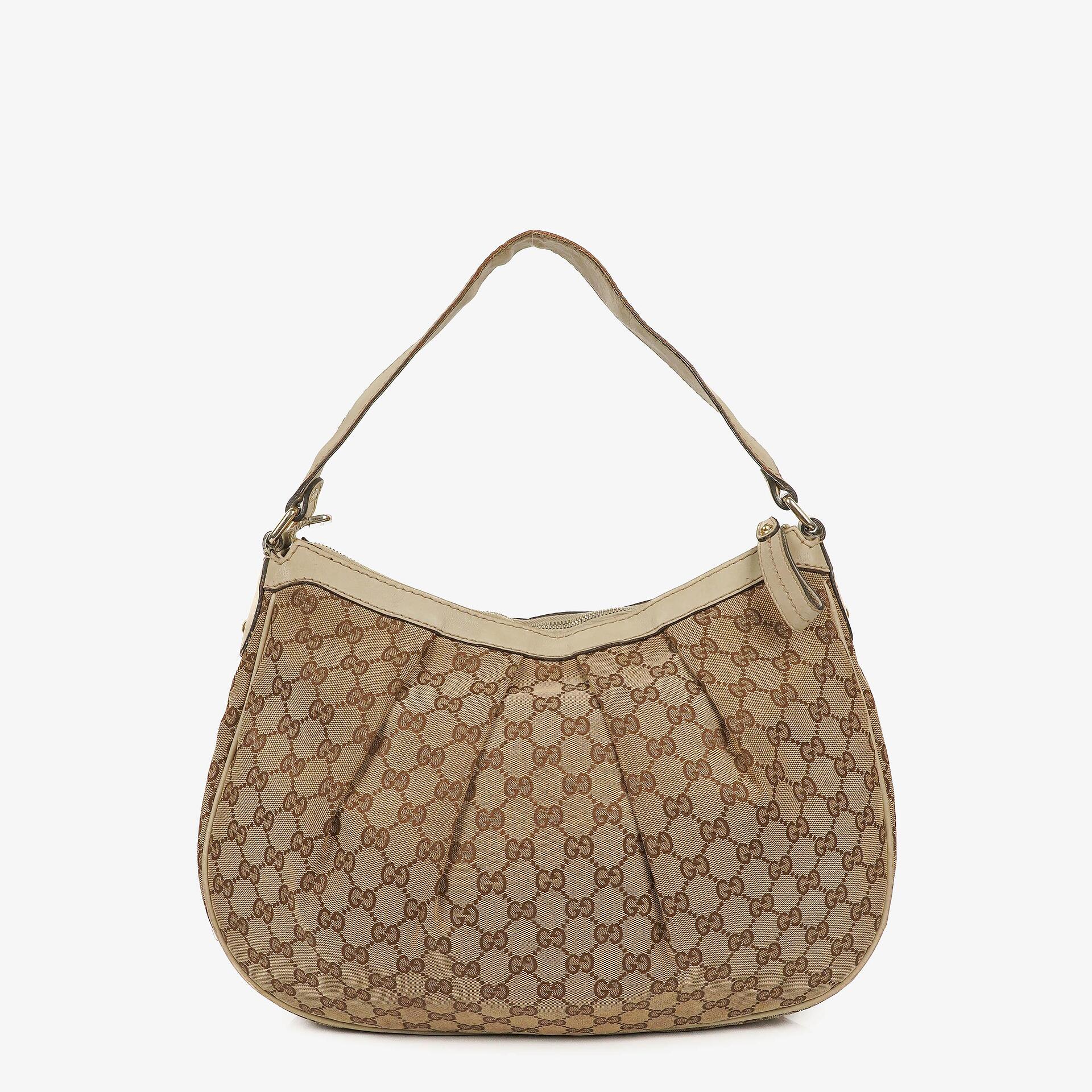 Gucci Sukey Medium Beige GG Canvas Hobo Bag