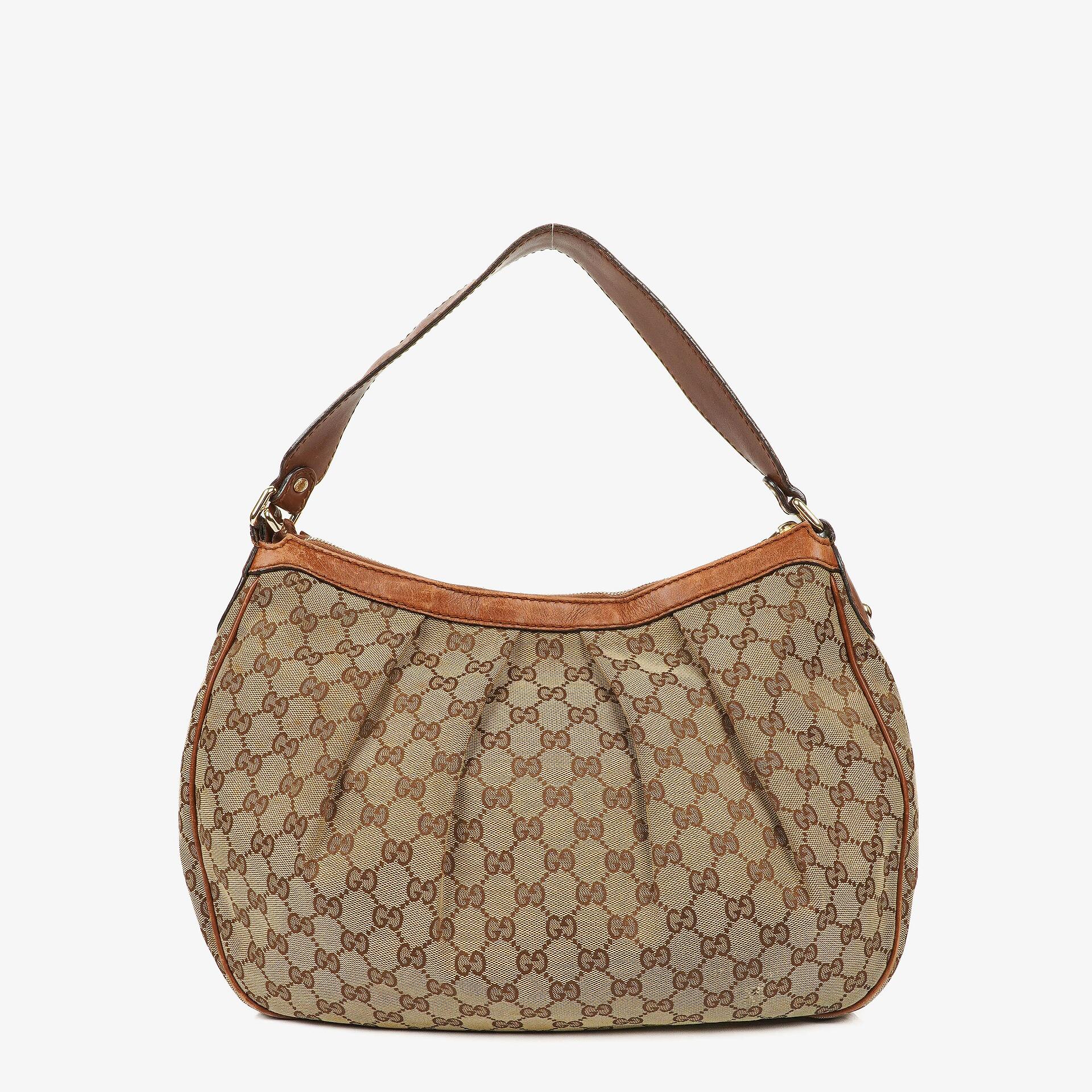Gucci Sukey Medium Beige GG Canvas Hobo Bag