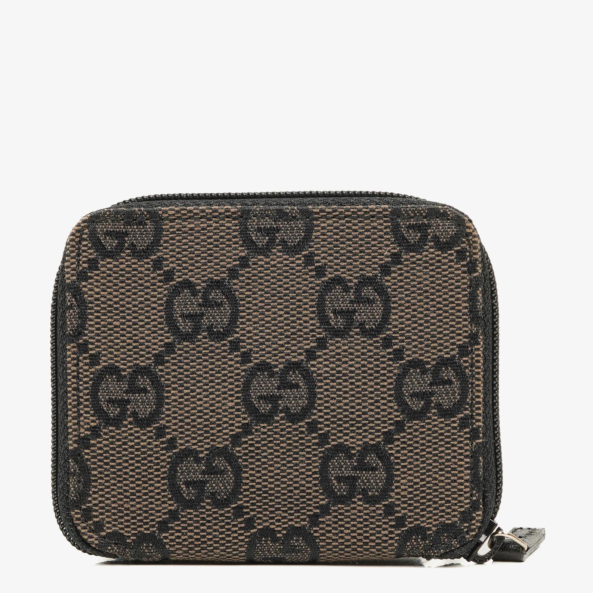 Gucci Vintage Black/Brown GG Canvas Coin Purse