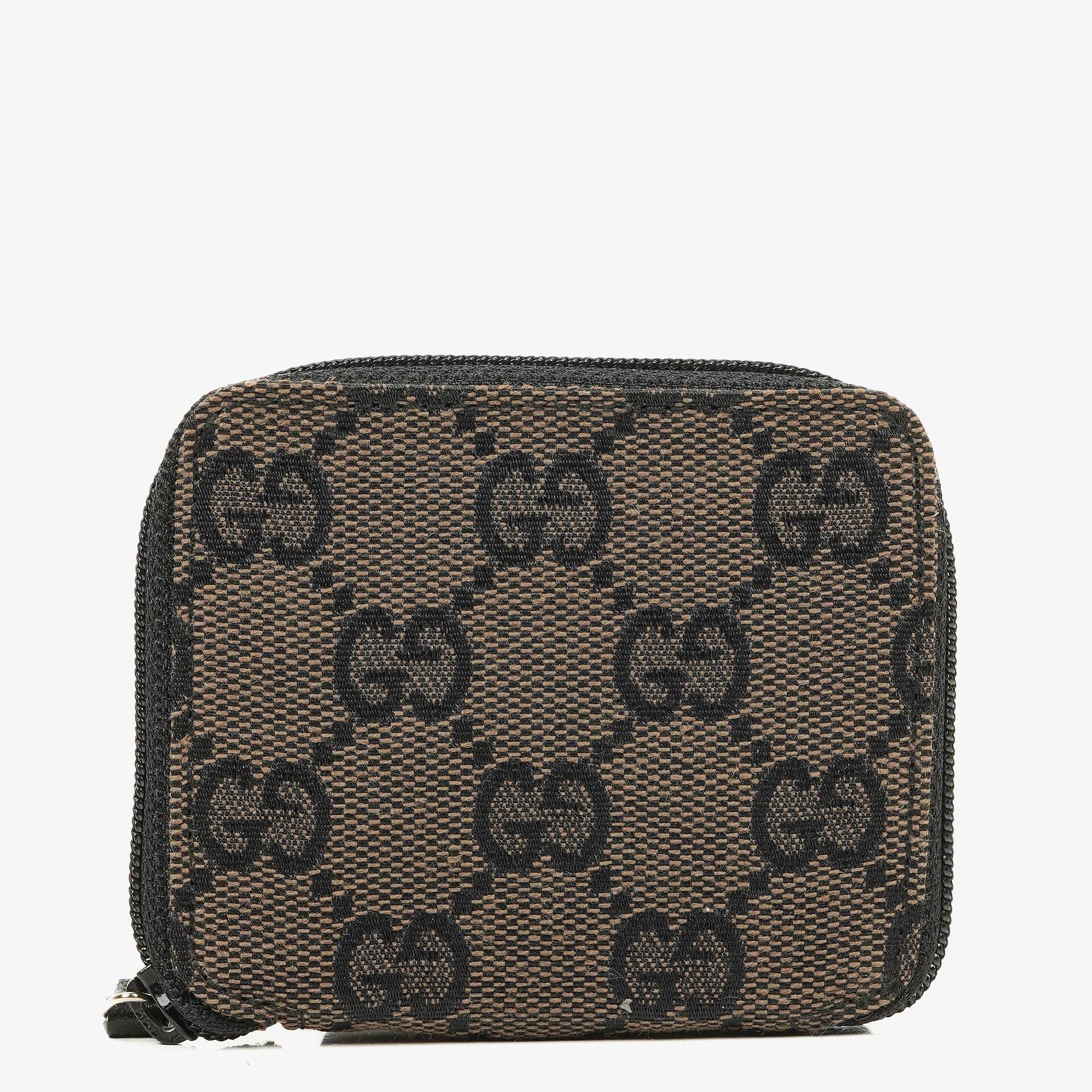 Gucci Vintage Black/Brown GG Canvas Coin Purse