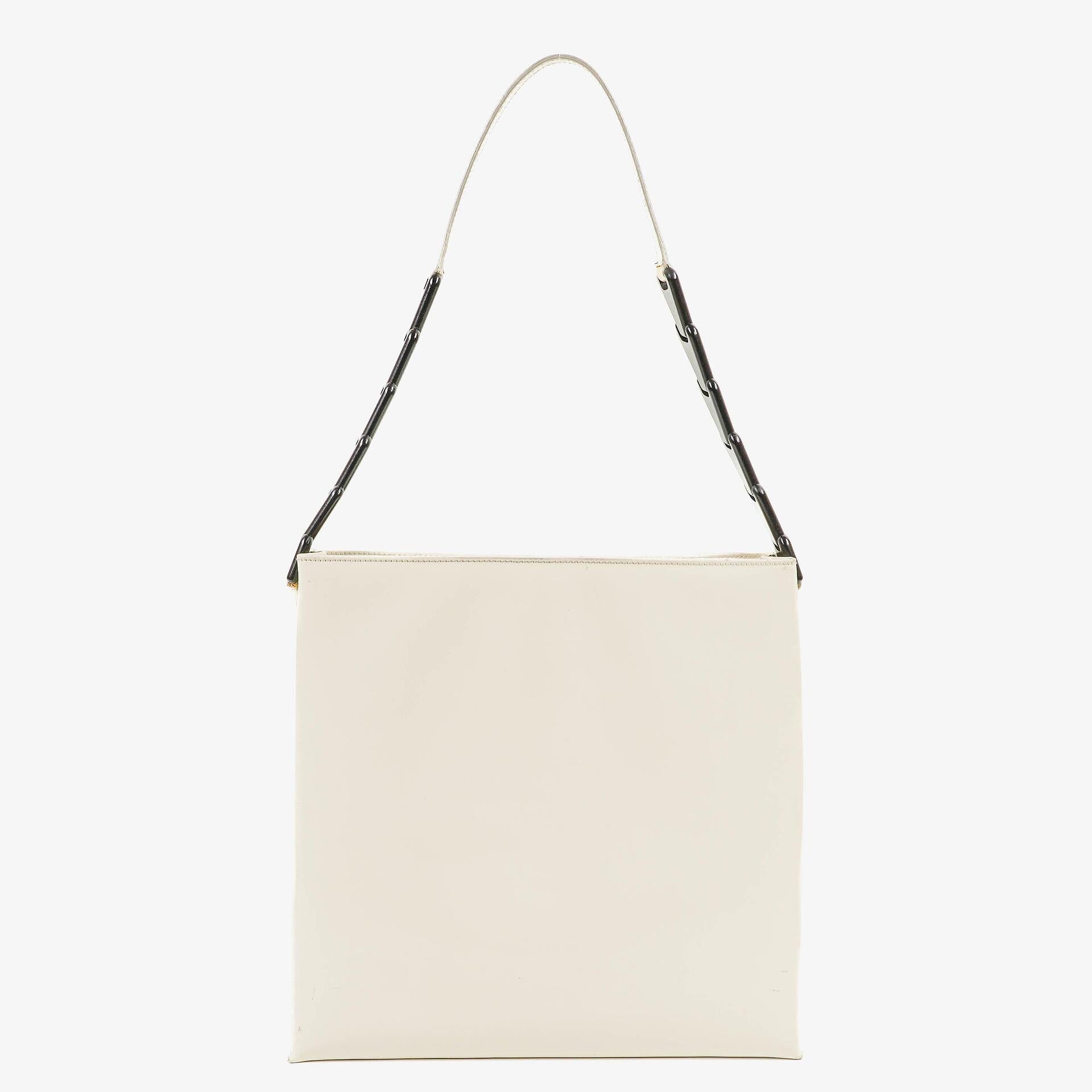 Gucci White Leather Shoulder Bag