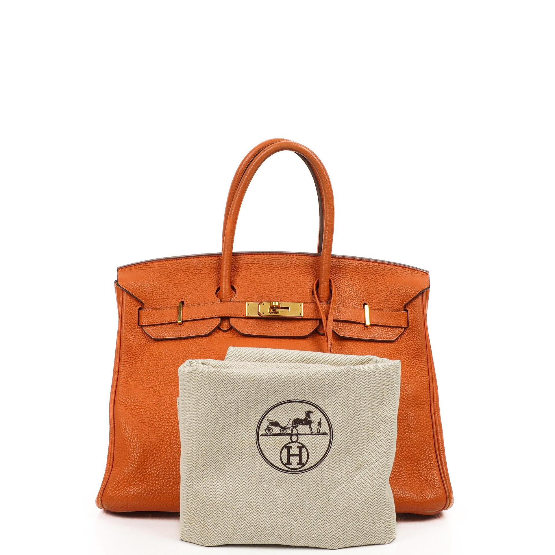Hermes Birkin 35 Orange Togo With Gold Hardware