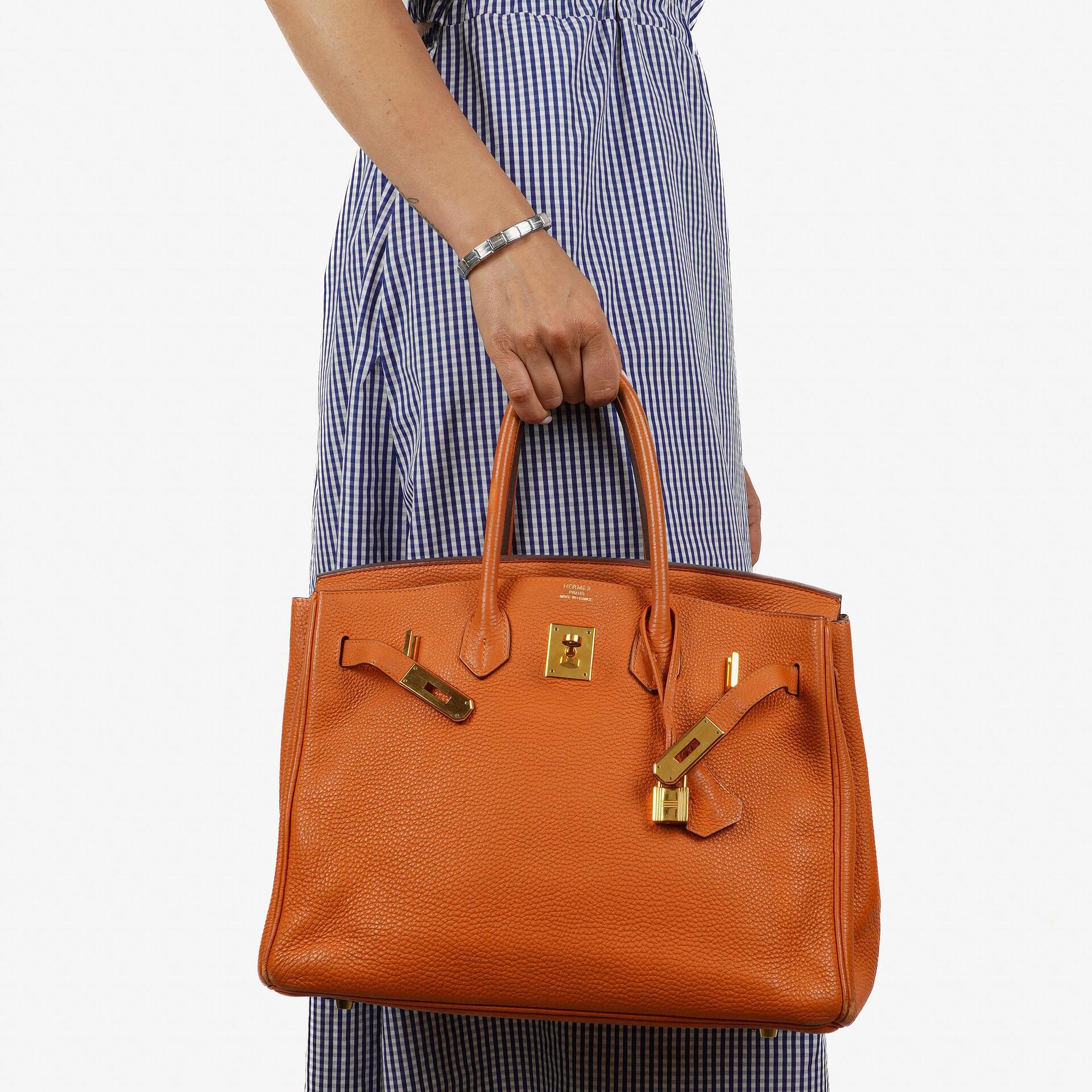 Hermes Birkin 35 Orange Togo With Gold Hardware