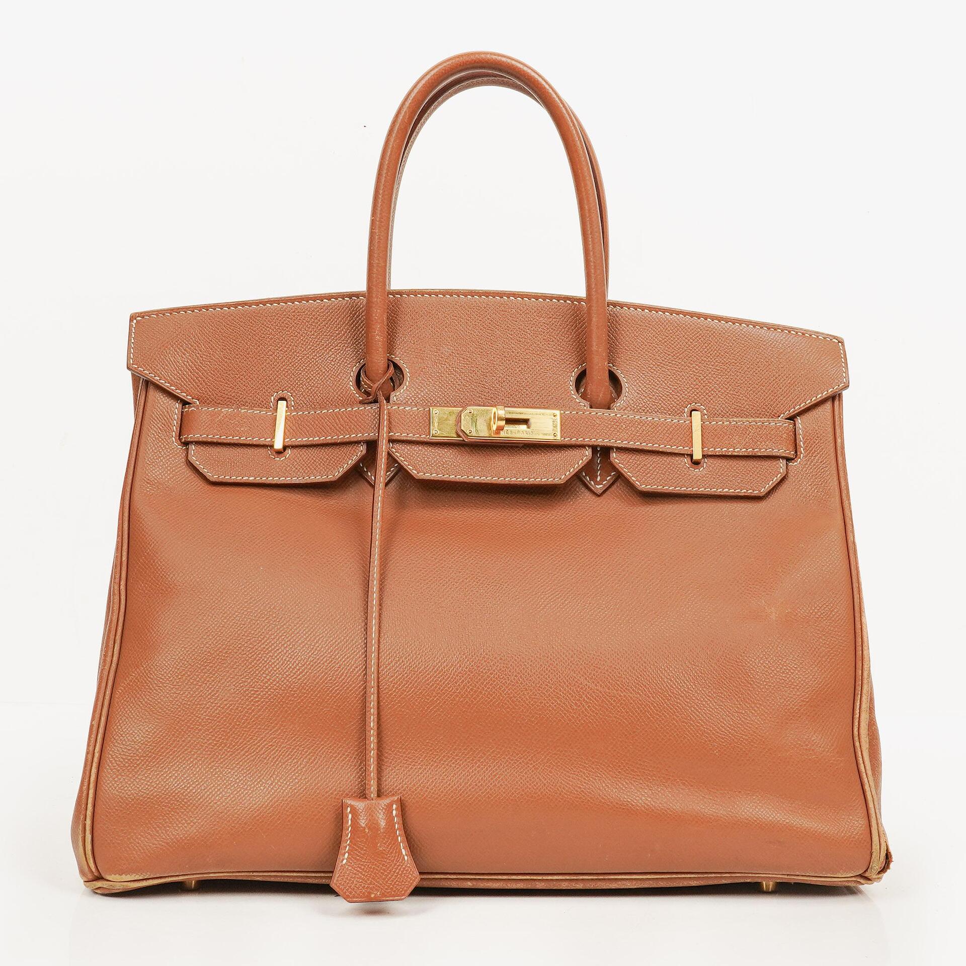 Hermes Birkin 35 Retourne Gold Courchevel Leather With Gold Hardware