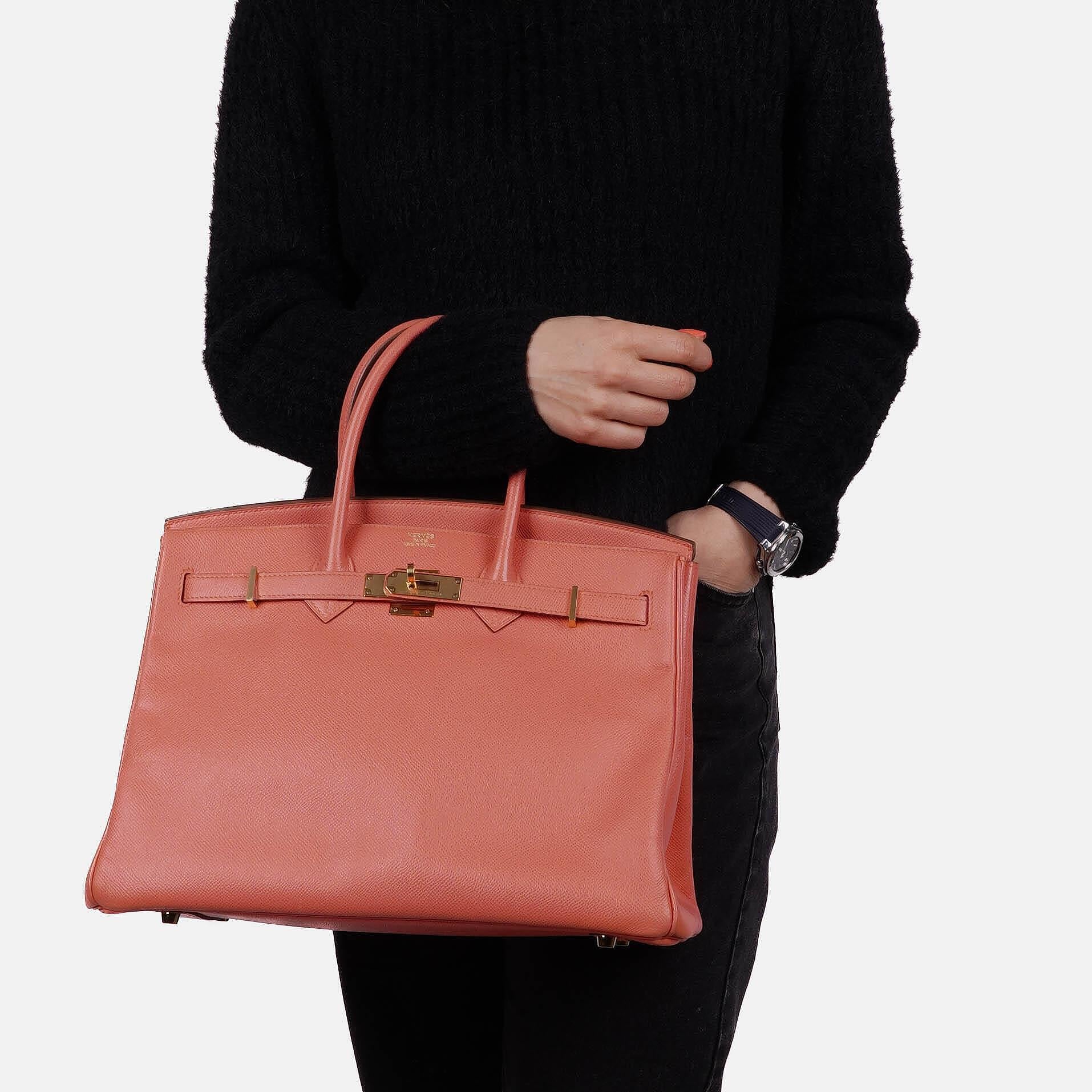 Hermes Birkin 35 Rose Jaipur Epsom With Gold Hardware