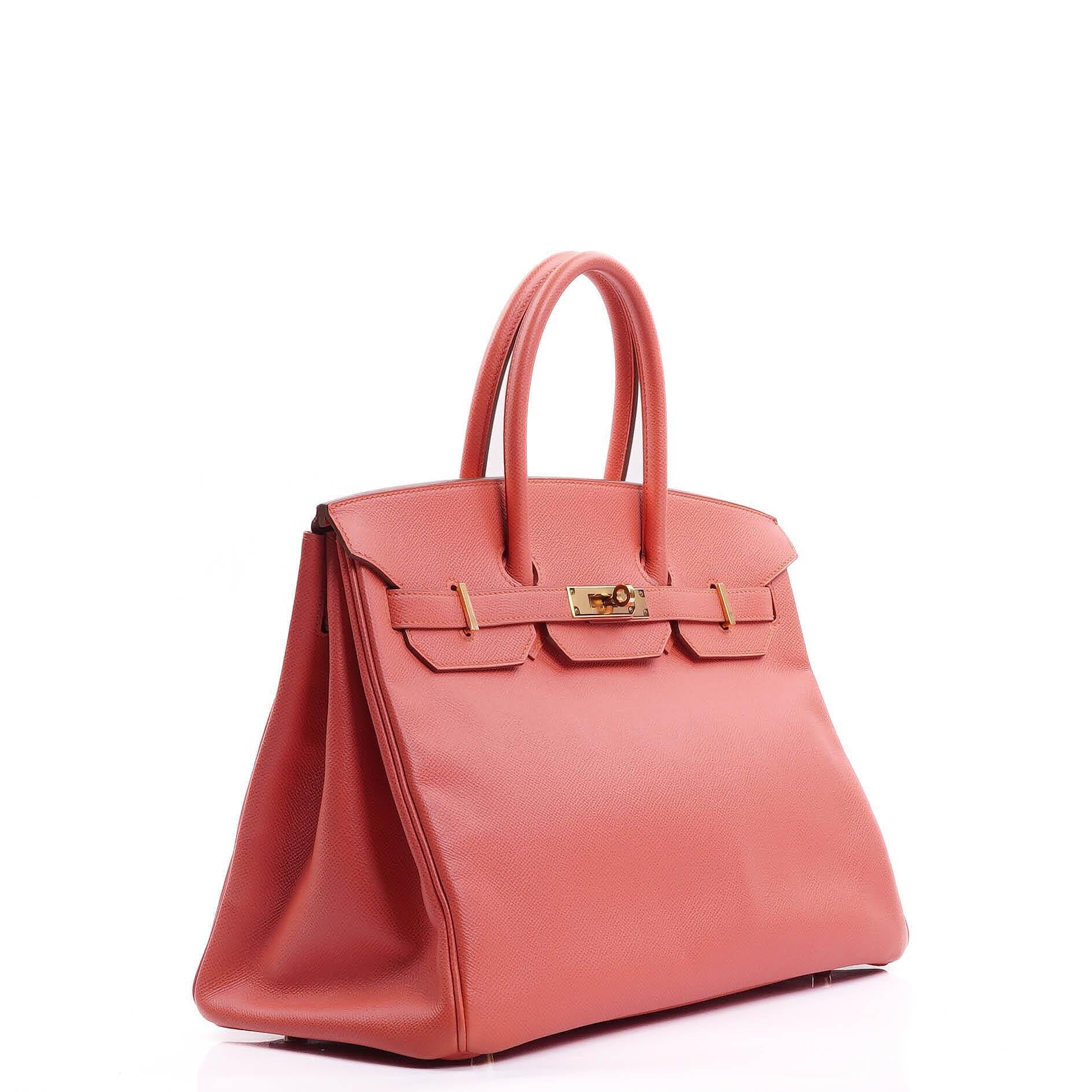 Hermes Birkin 35 Rose Jaipur Epsom With Gold Hardware