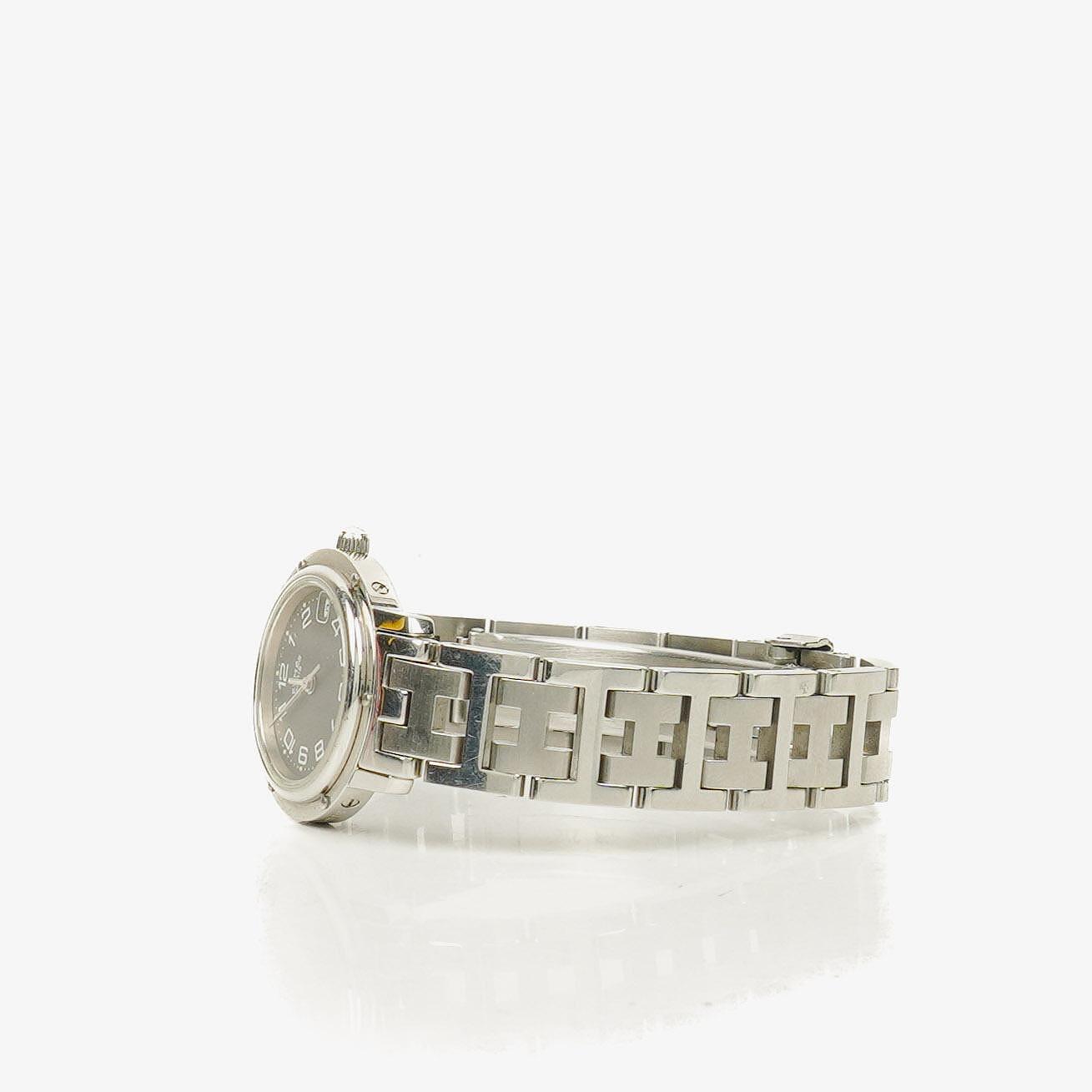 Hermes Clipper Quartz Watch SS CL4.210