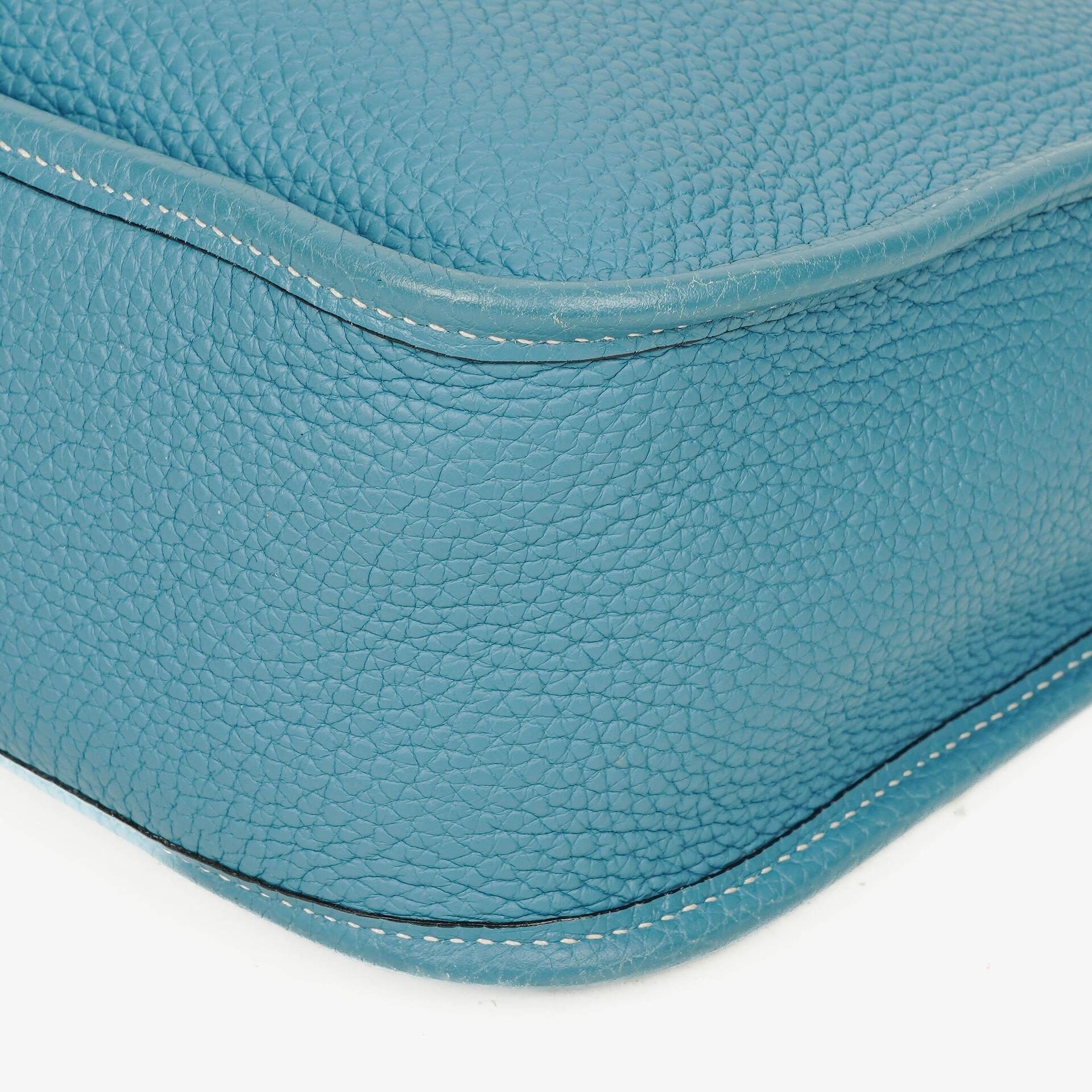 Hermes Evelyne I 32 New Bleu Jean Taurillon Clemence Shoulder Bag