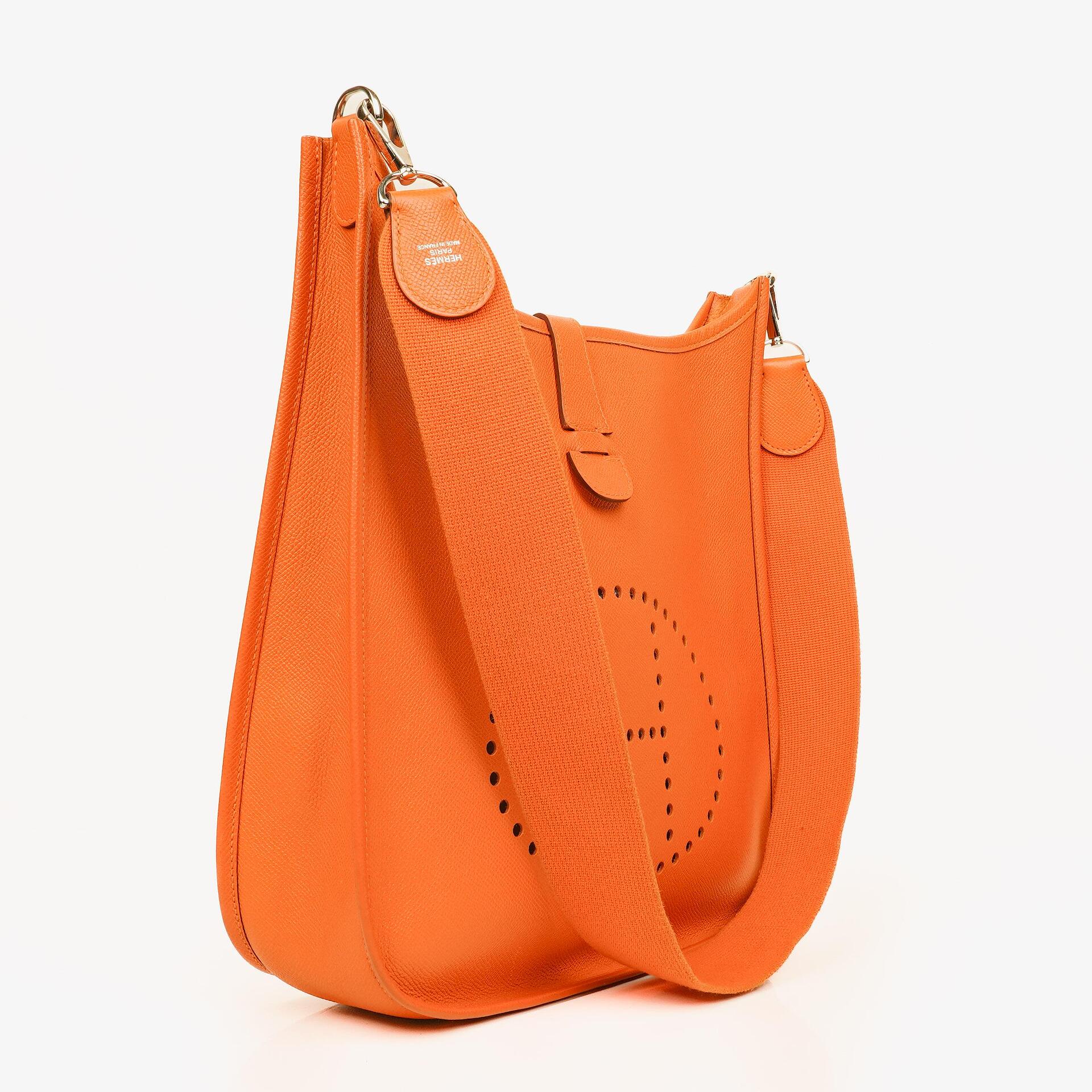 Hermes Evelyne I 33 Orange Epsom Leather Shoulder Bag