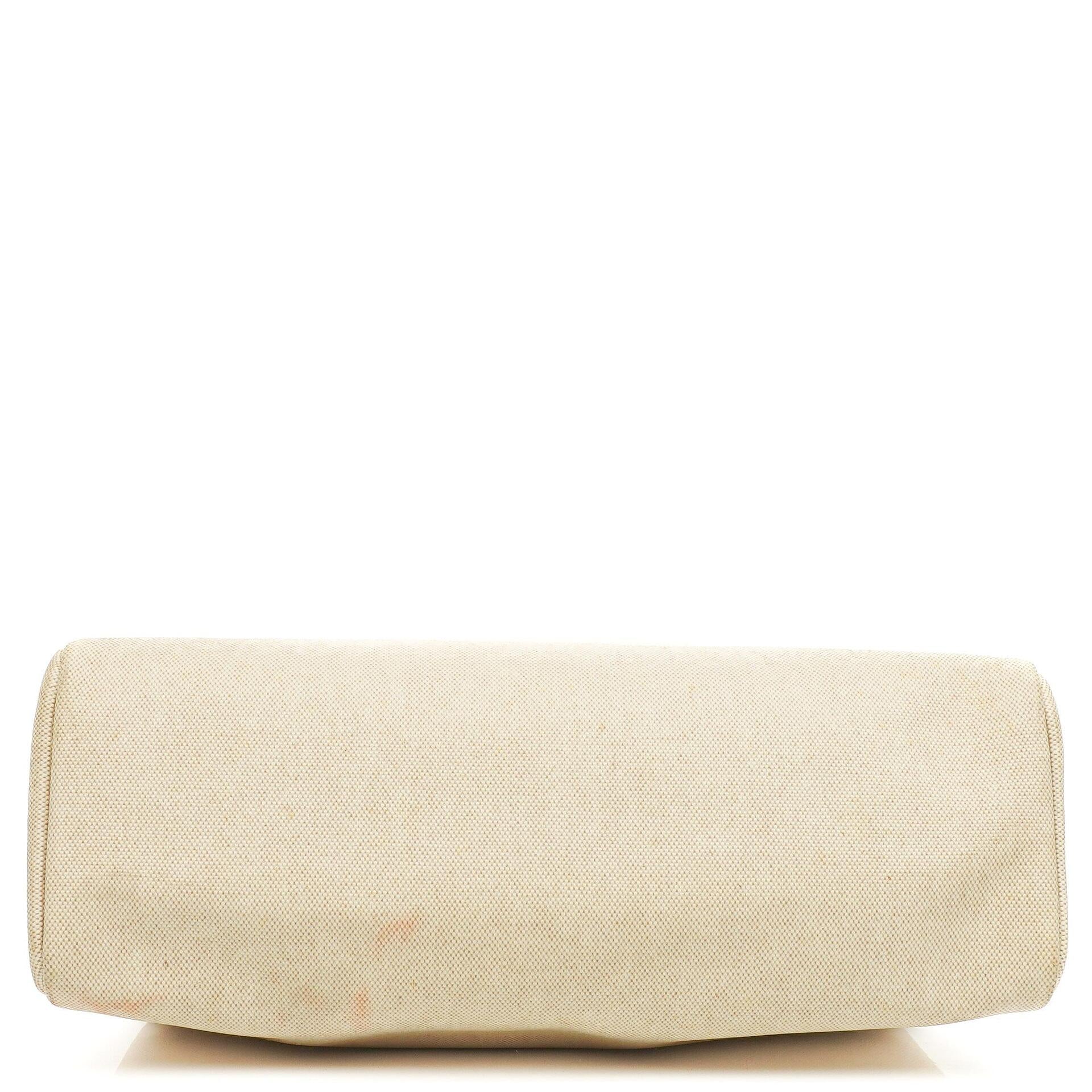 Hermes Herbag Natural Toile Vache Hunter MM 2 In 1 Bag, 1999