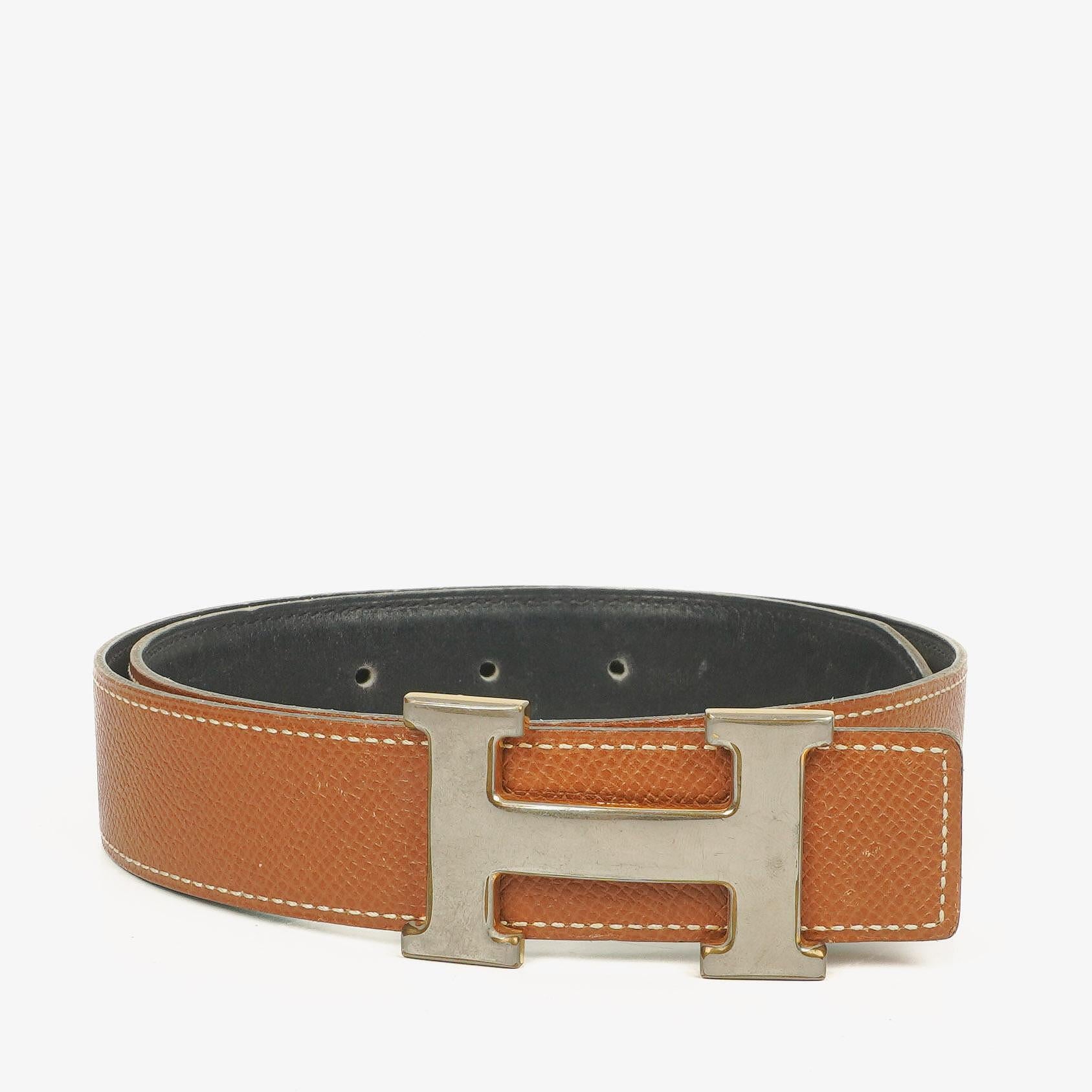 Hermes Navy Gold Box 30mm Reversible H Belt 65