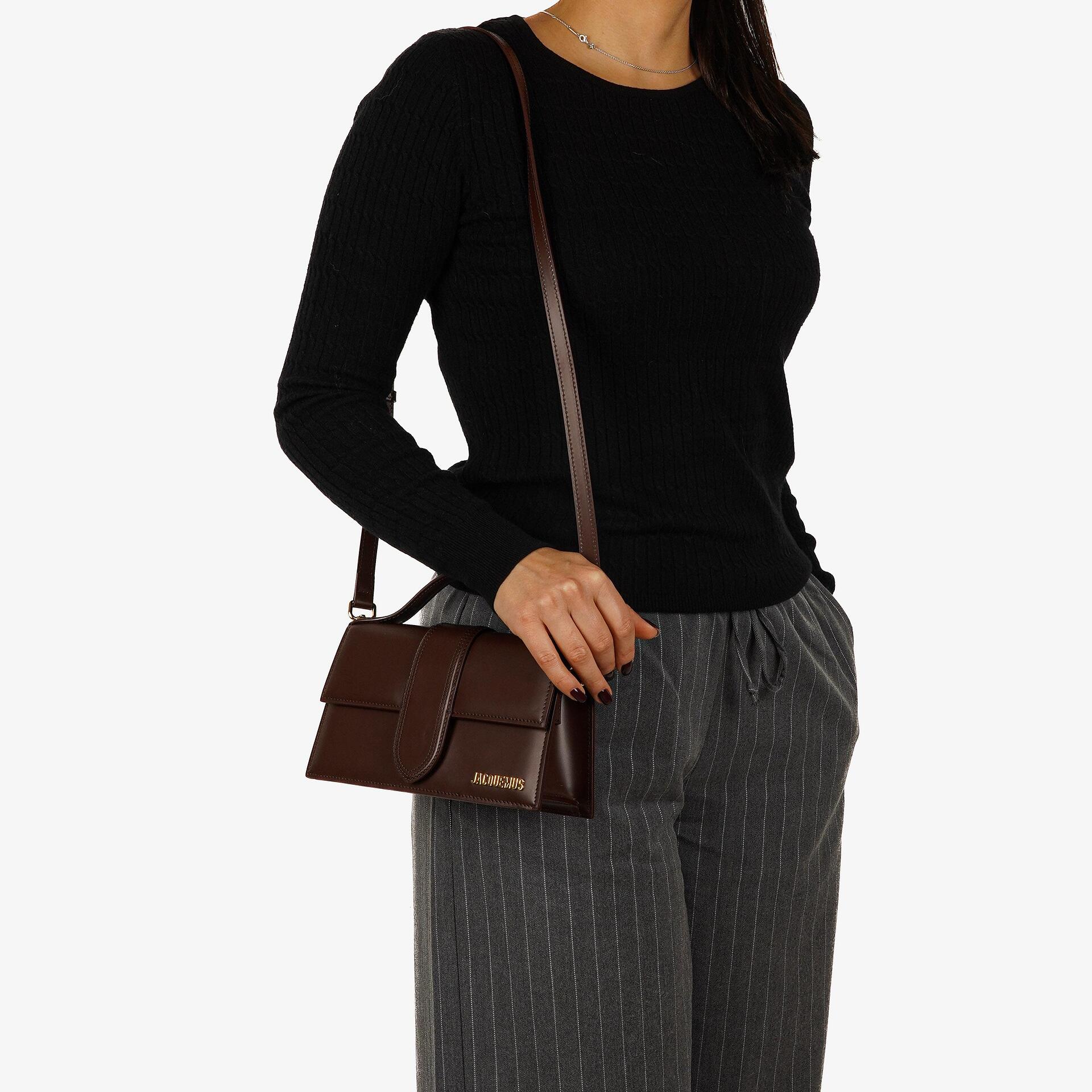 Jacquemus Le Grand Bambino Brown Calfskin Shoulder Bag
