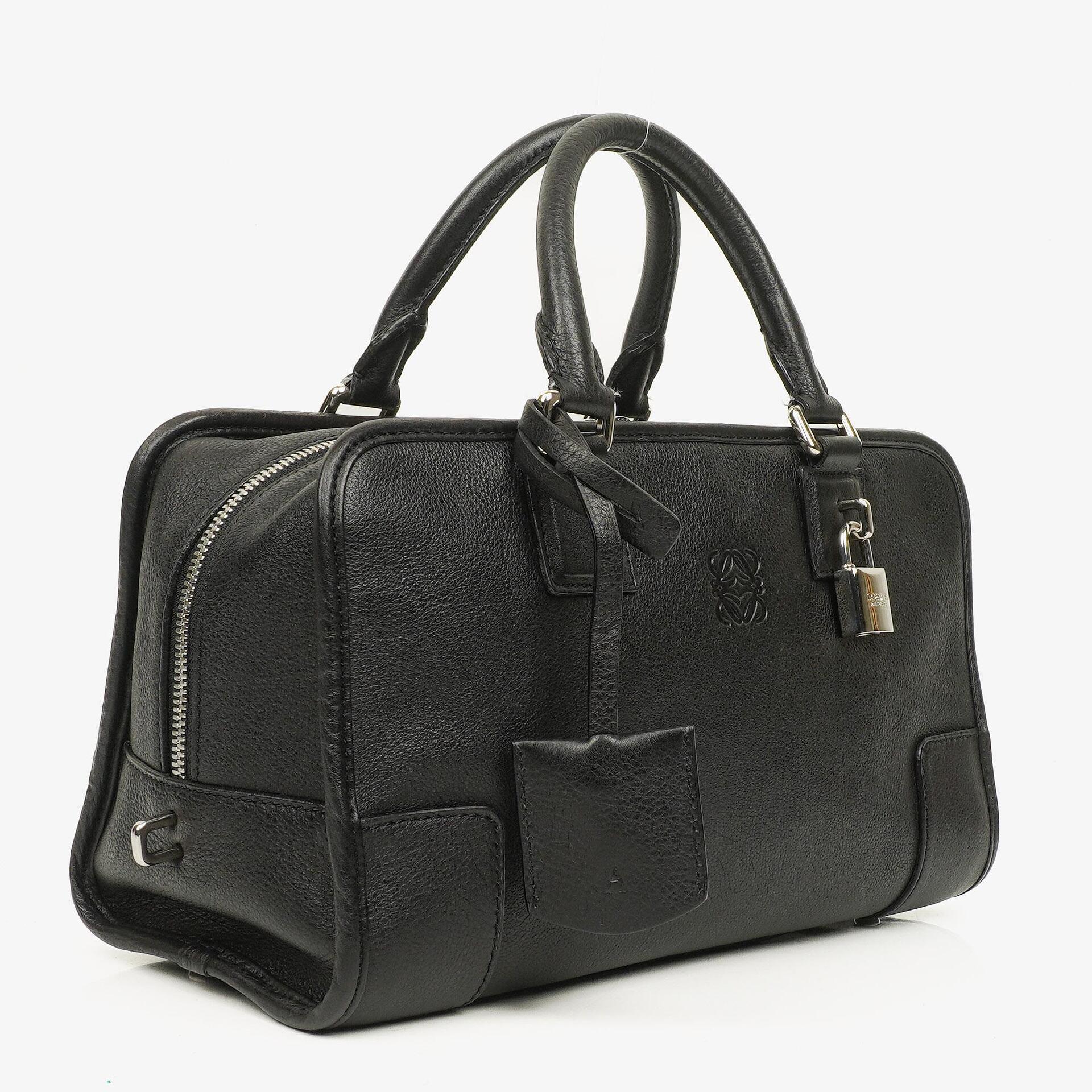 Loewe Amazona 28 Black Leather Handbag