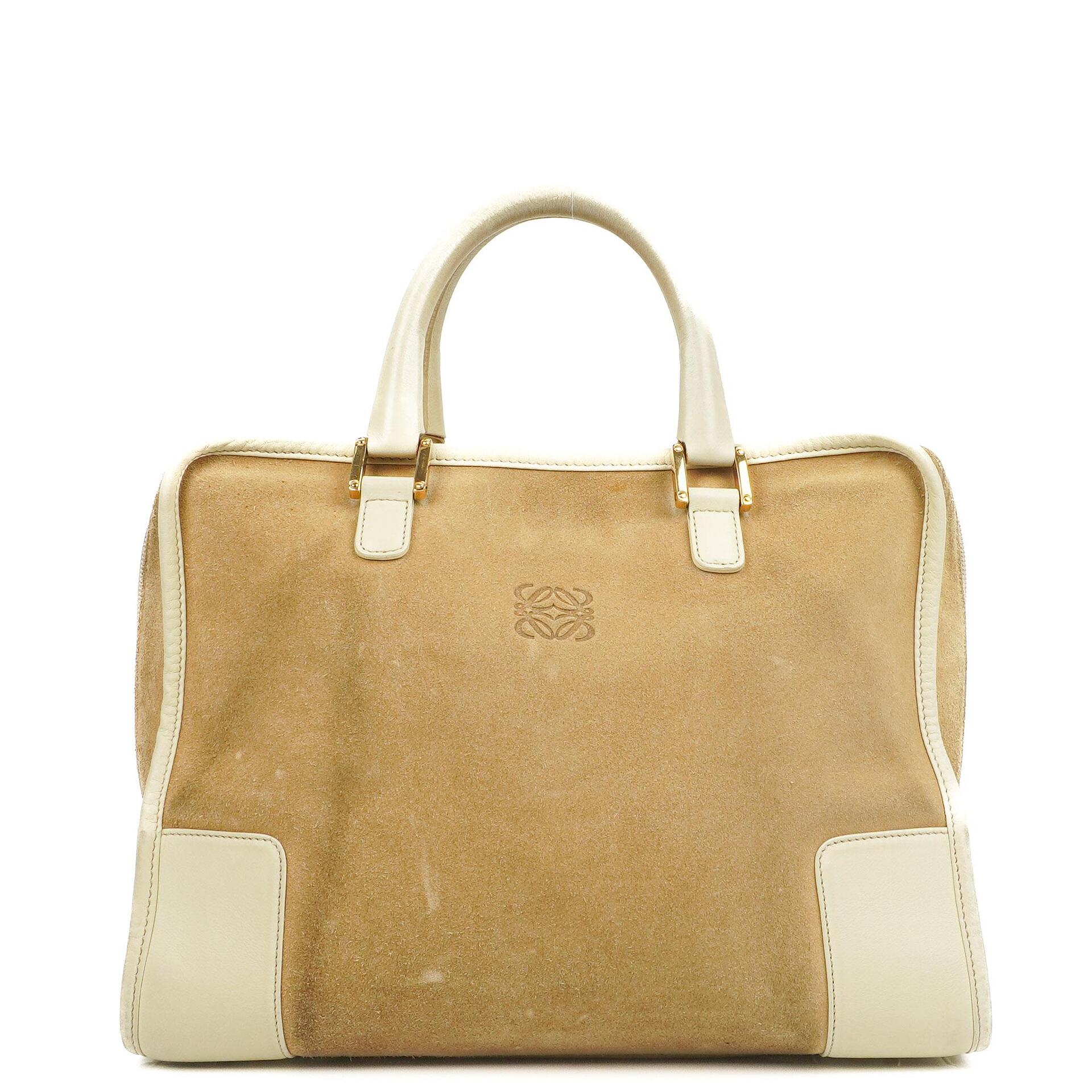 Loewe Amazona Suede Calfskin Handle Bag