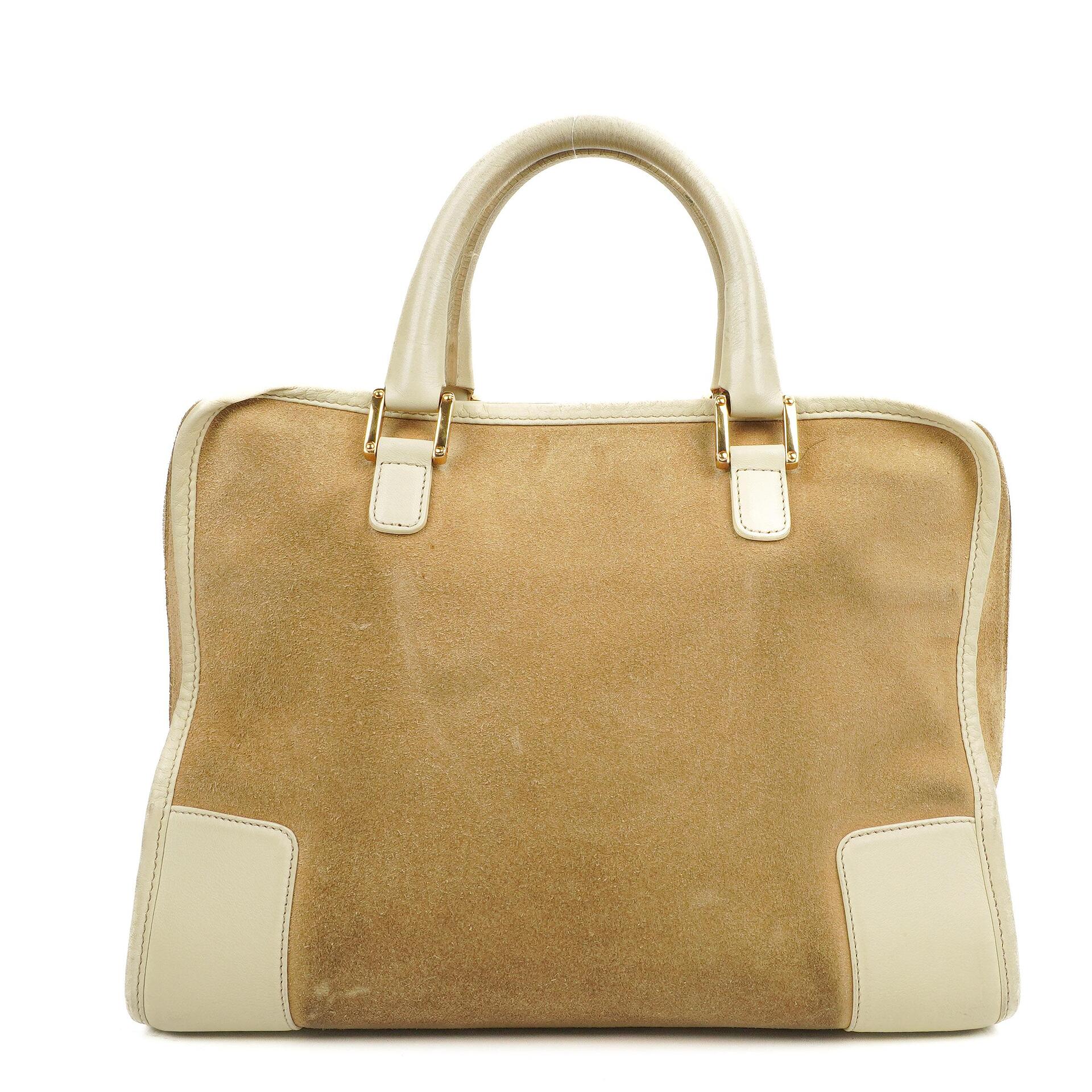 Loewe Amazona Suede Calfskin Handle Bag