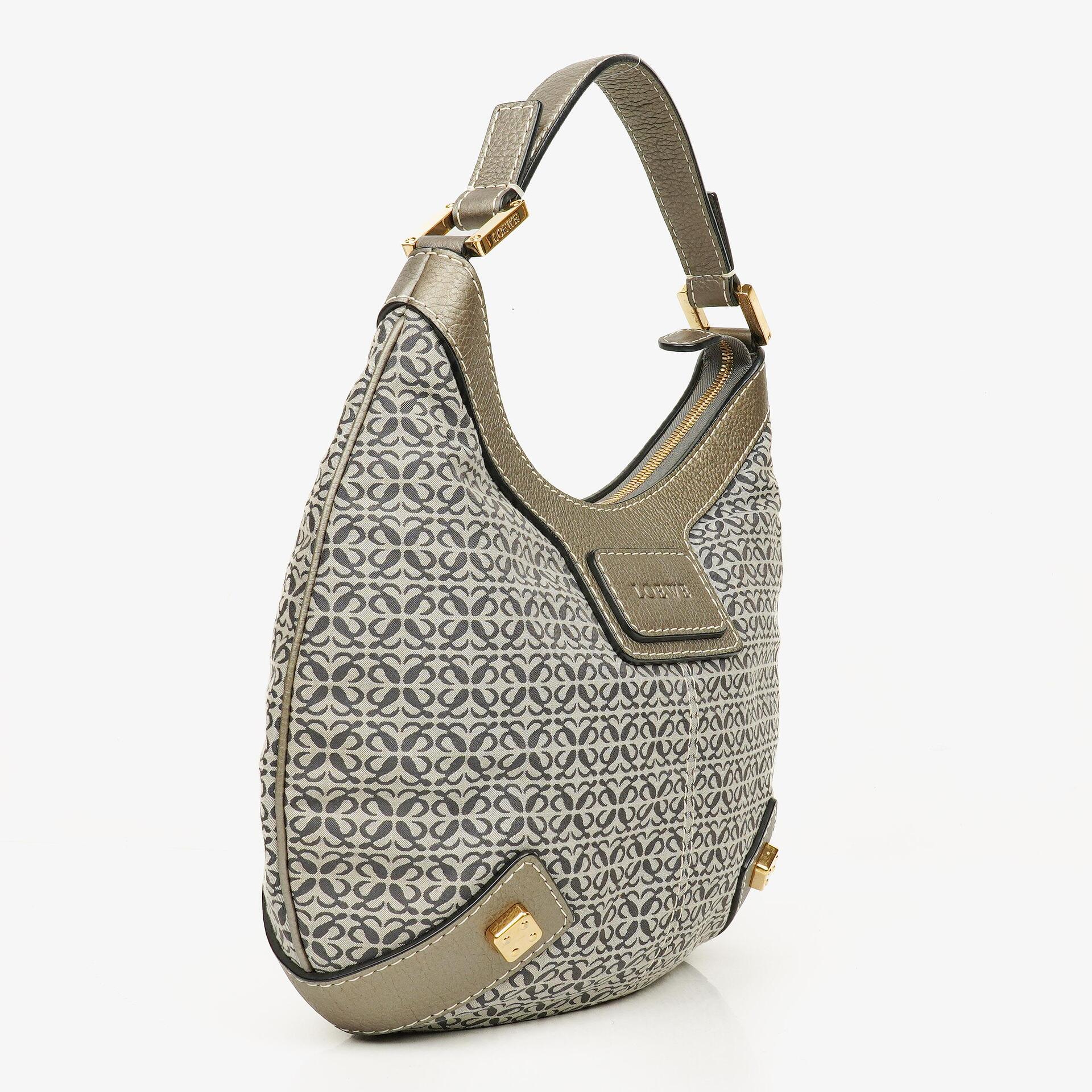 Loewe Anagram Canvas New Road Hobo Bag