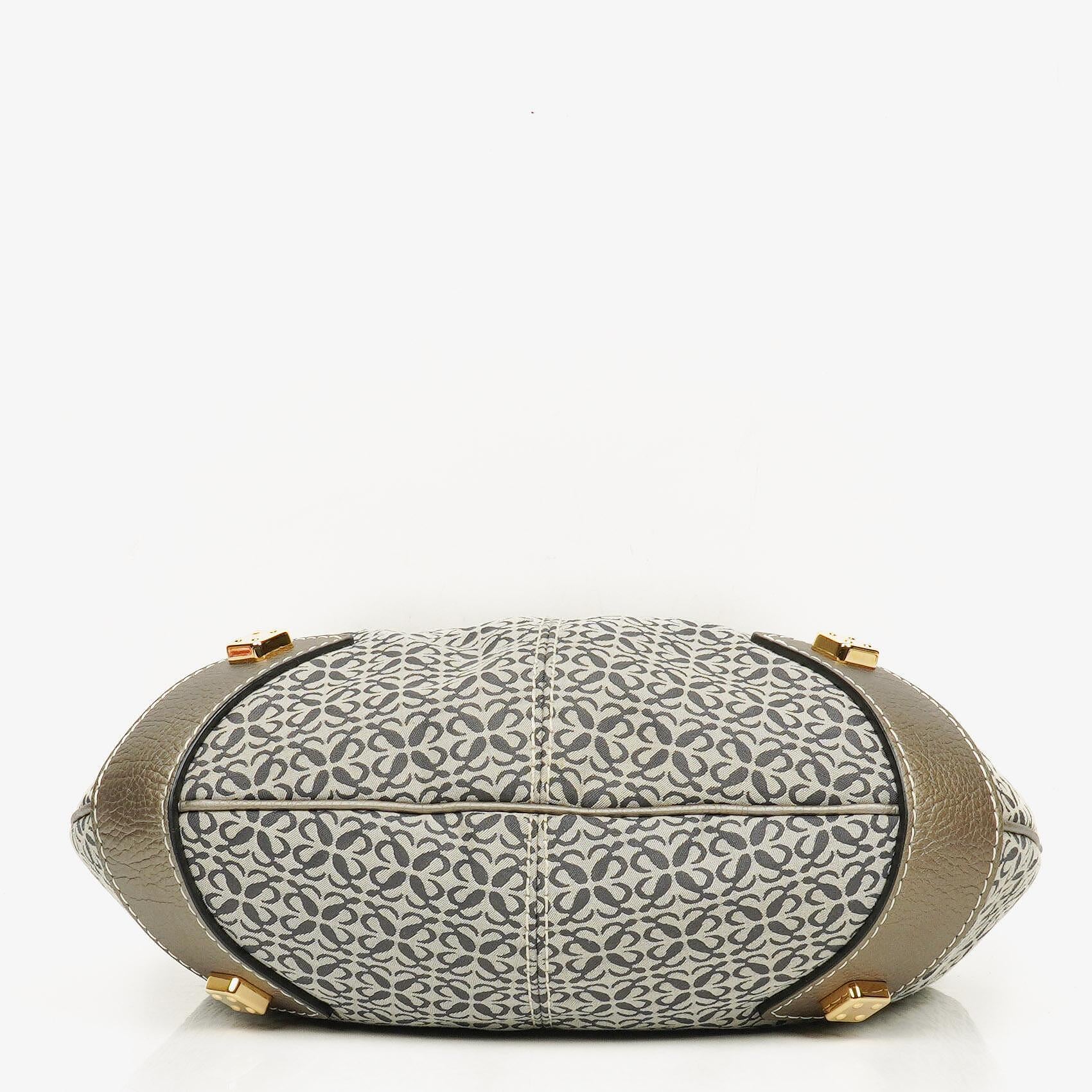Loewe Anagram Canvas New Road Hobo Bag