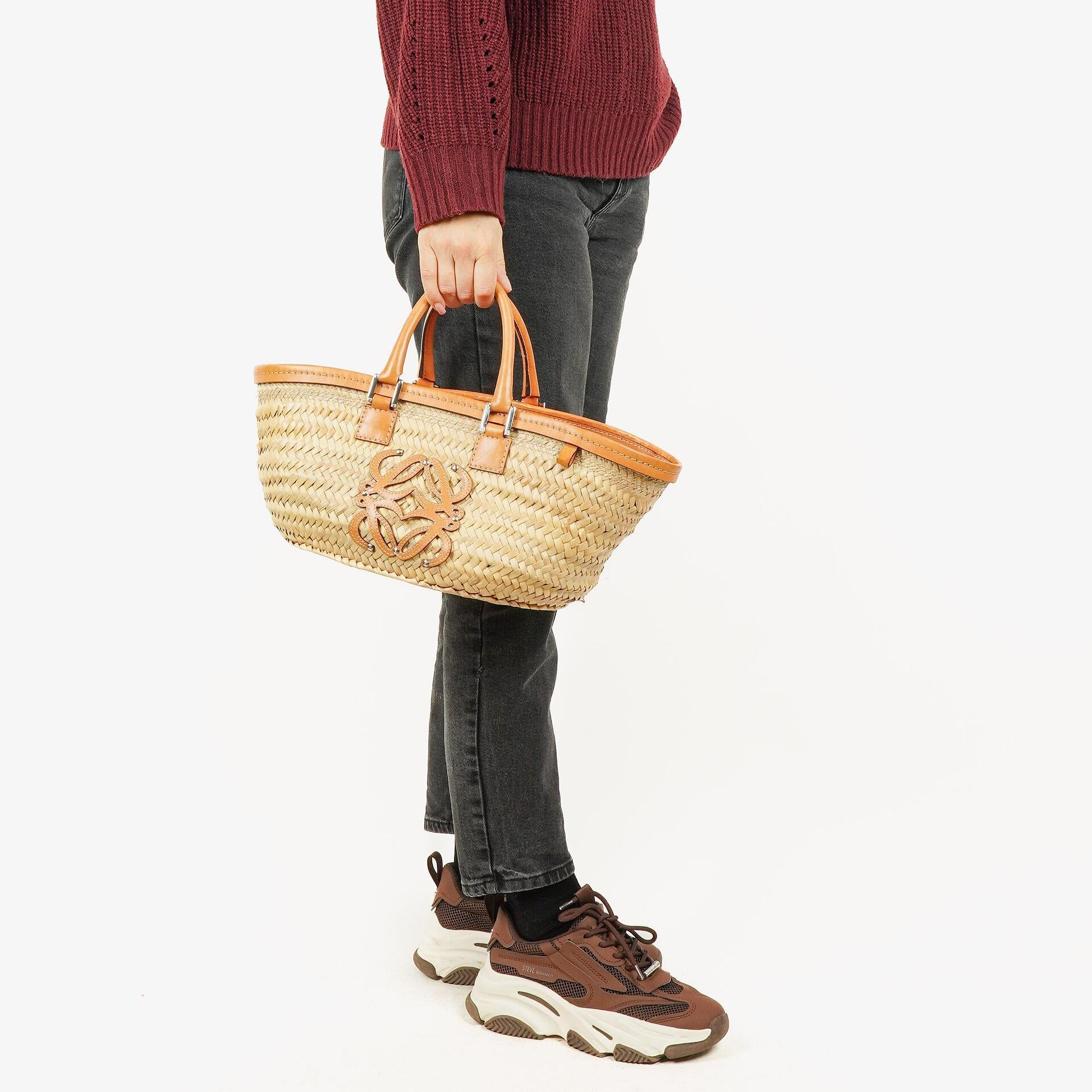 Loewe Anagram Raffia Basket Bag
