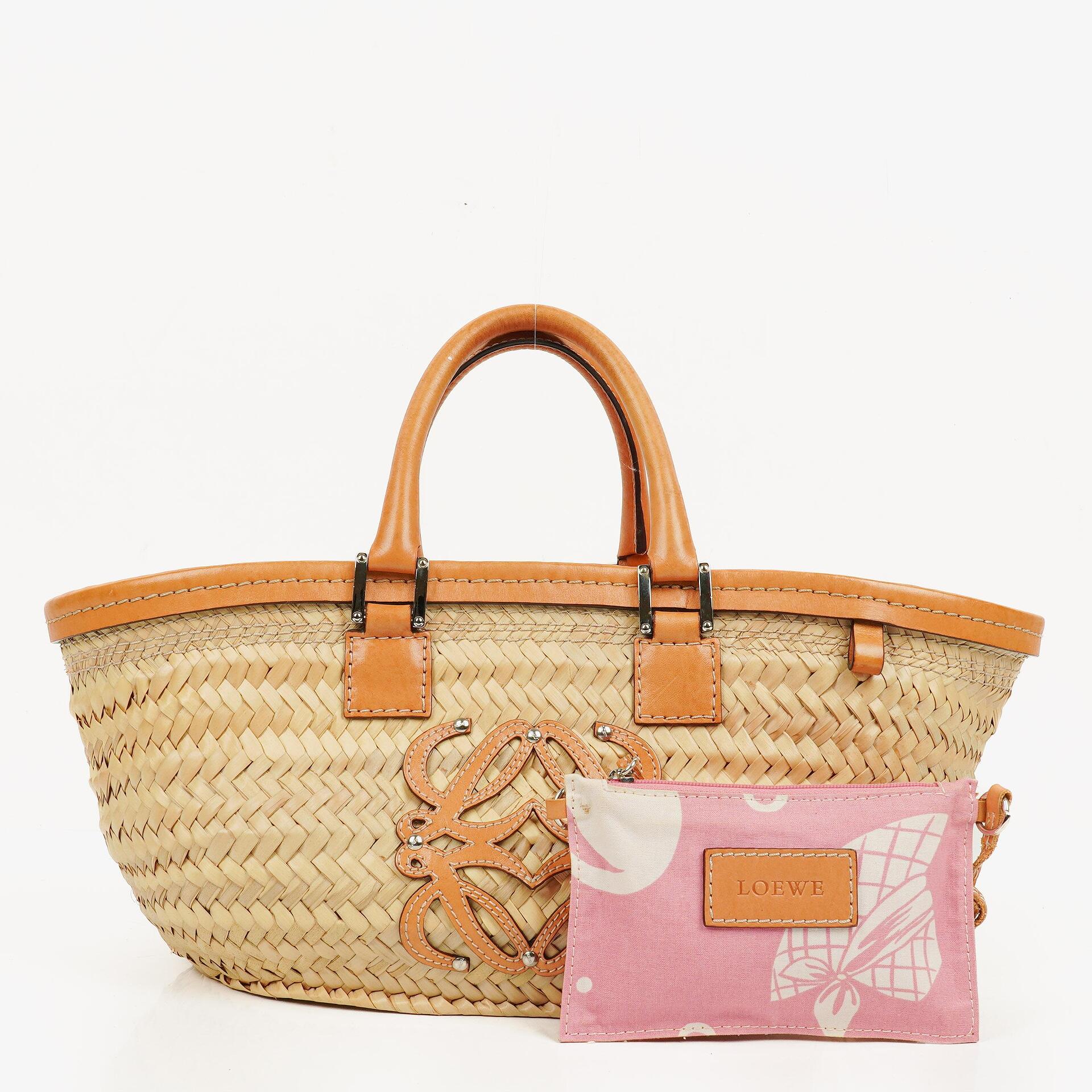 Loewe Anagram Raffia Basket Bag