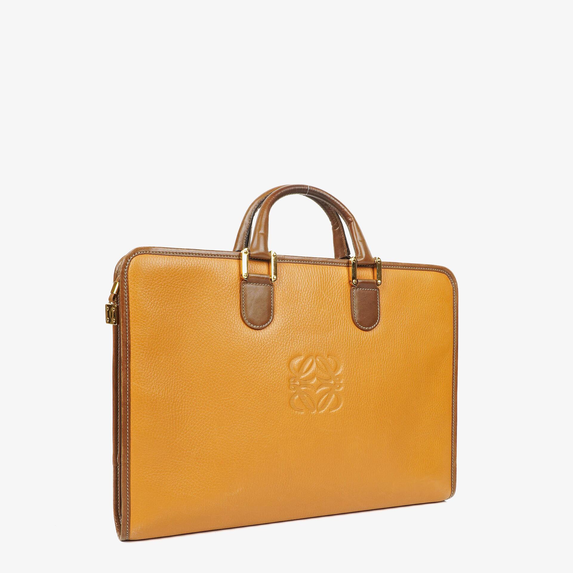 Loewe Brown Leather Anagram Breifcase