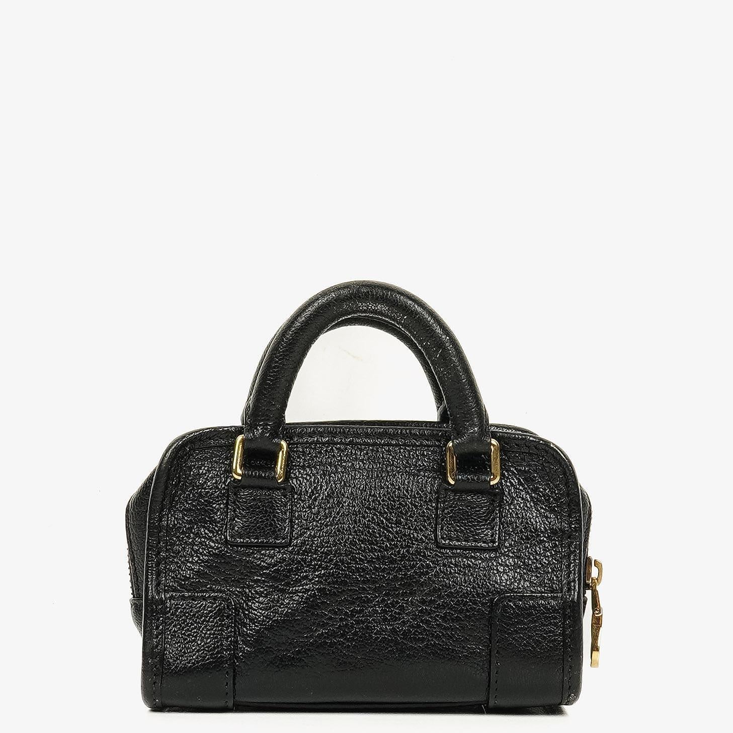 Loewe Micro Amazona Anagram Black Leather Mini Bag