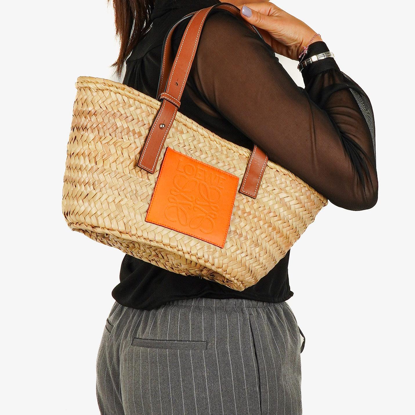 Loewe Raffia Basket Bag Small Size Tote