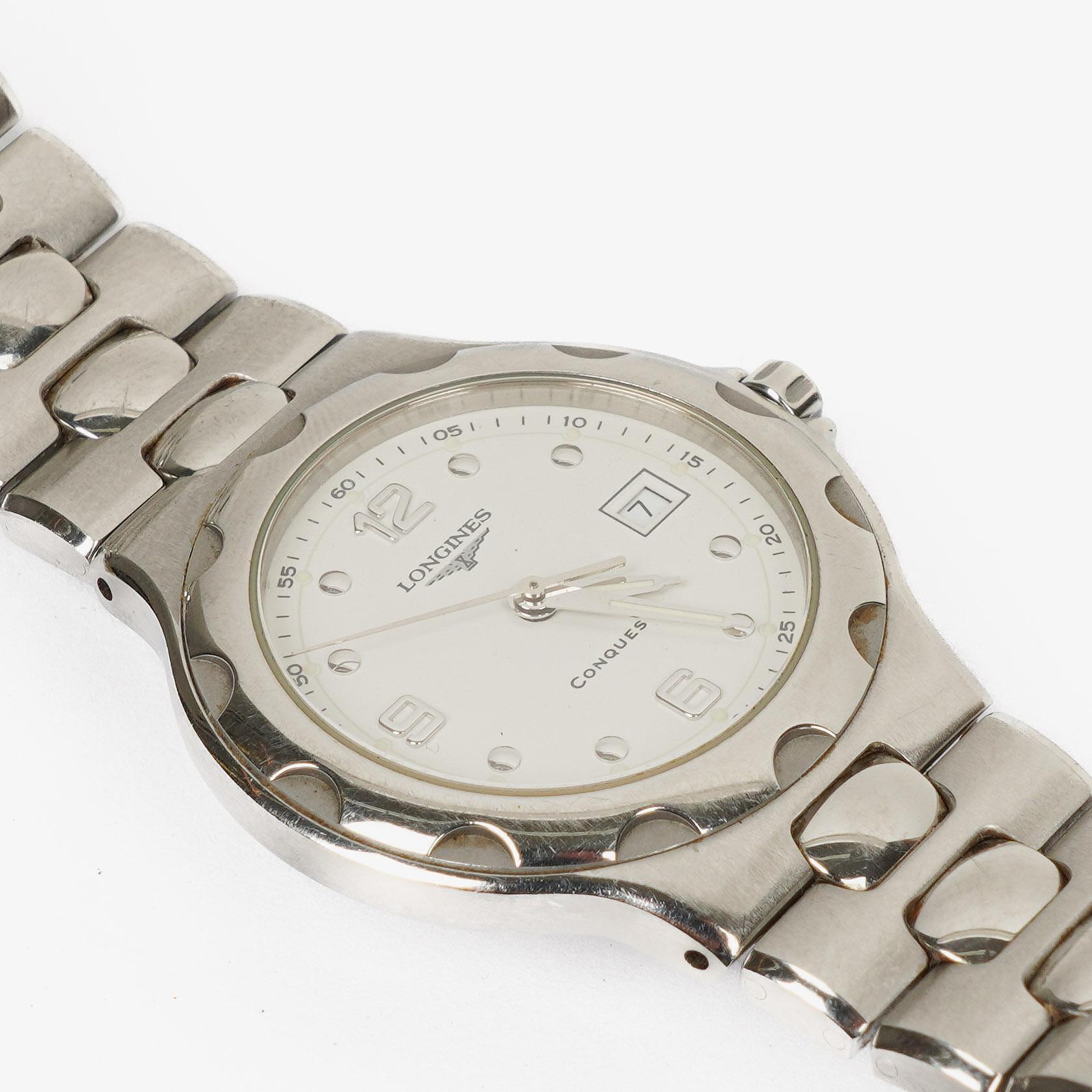 Longines Conquest L1.505.4 White Dial Stainless Steel Silver Quartz Watch