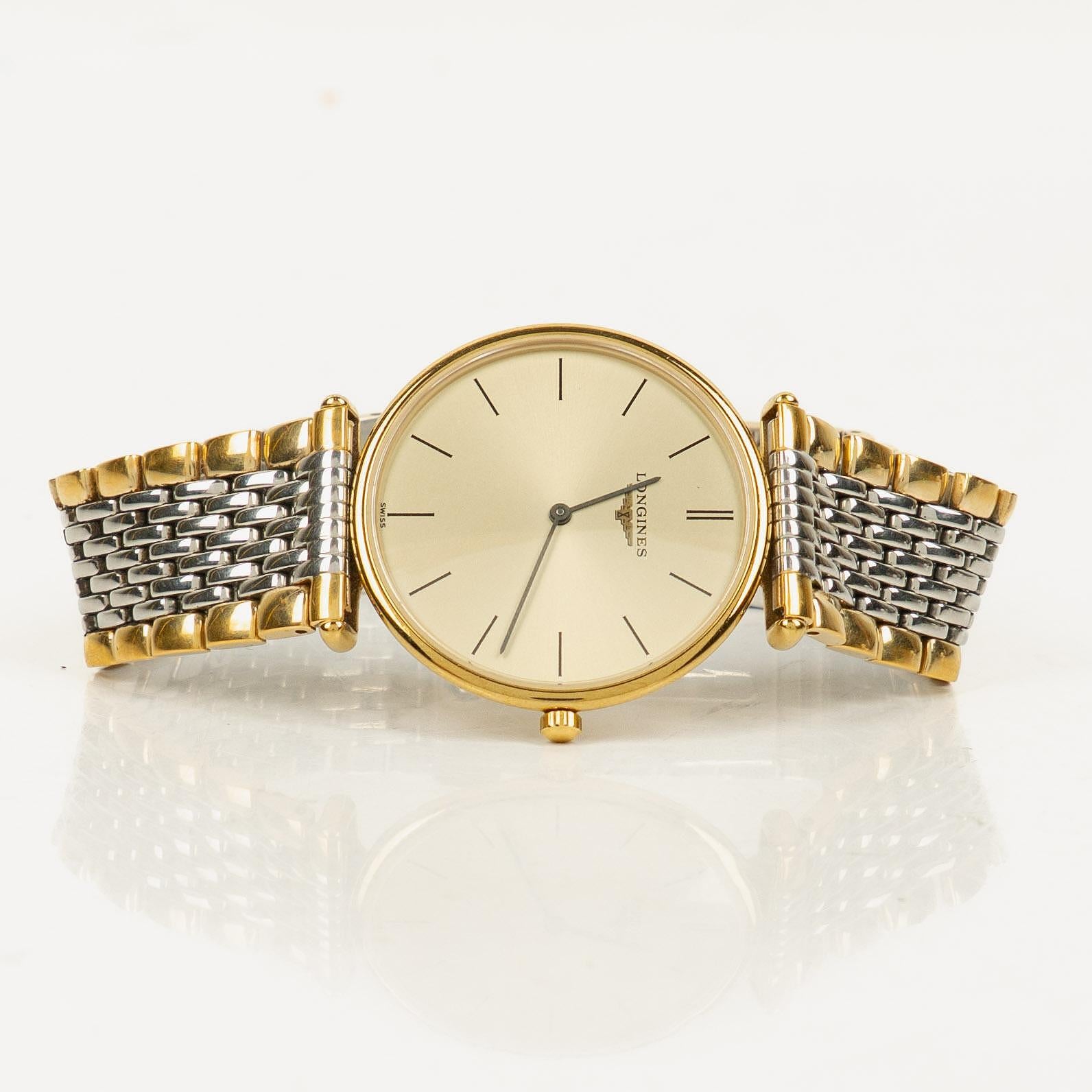 Longines Two-Tone Stainless Steel La Grande Classique De Longines L4.658.2 Men's Wristwatch 33 mm