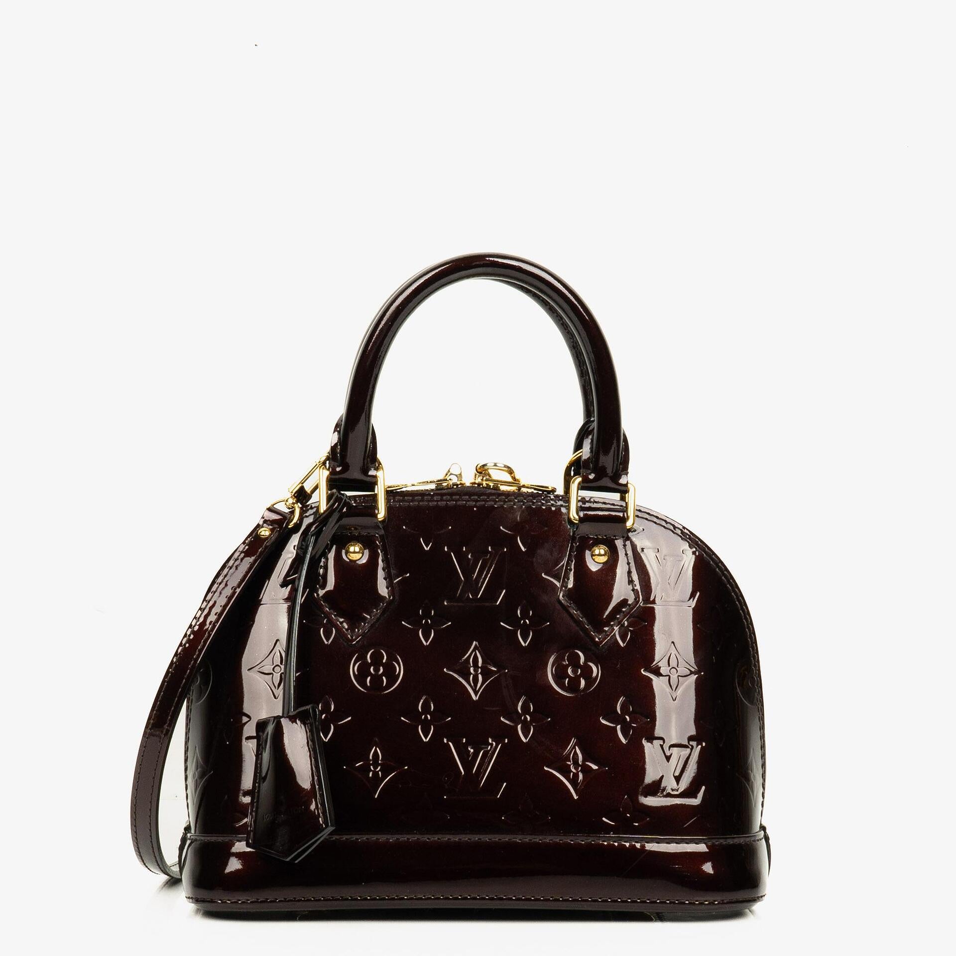 Louis Vuitton Alma BB Amarante Monogram Vernis Leather Handbag