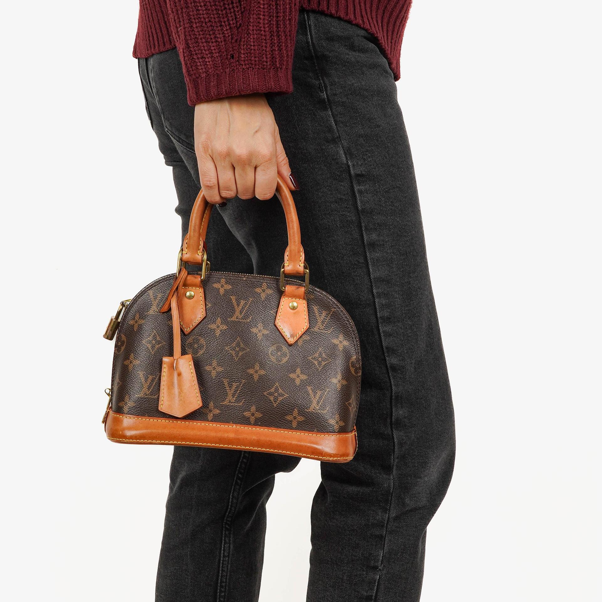 Louis Vuitton Alma BB Monogram Canvas Handbag