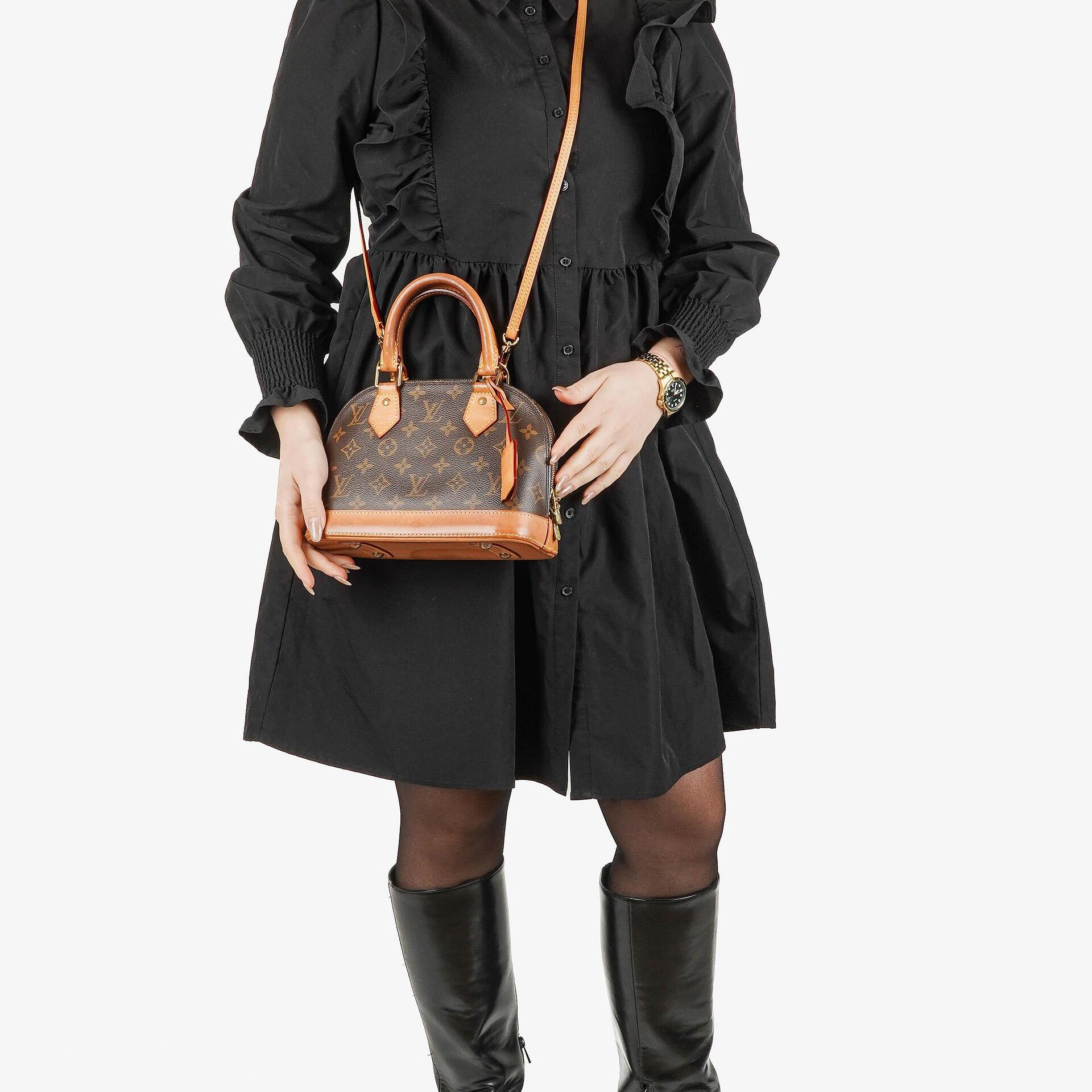 Louis Vuitton Alma BB Monogram Canvas Handbag