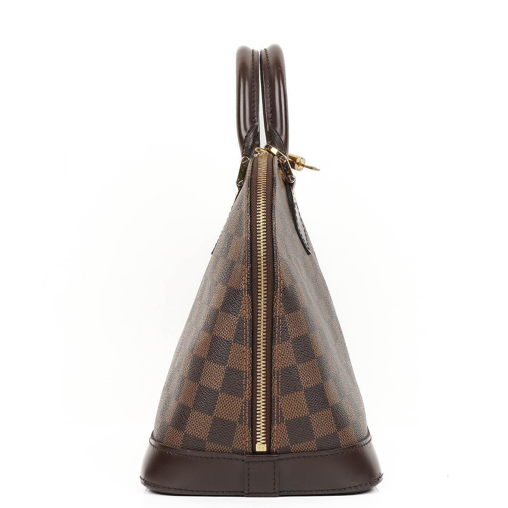 Louis Vuitton Alma PM Damier Ebene Canvas Handbag