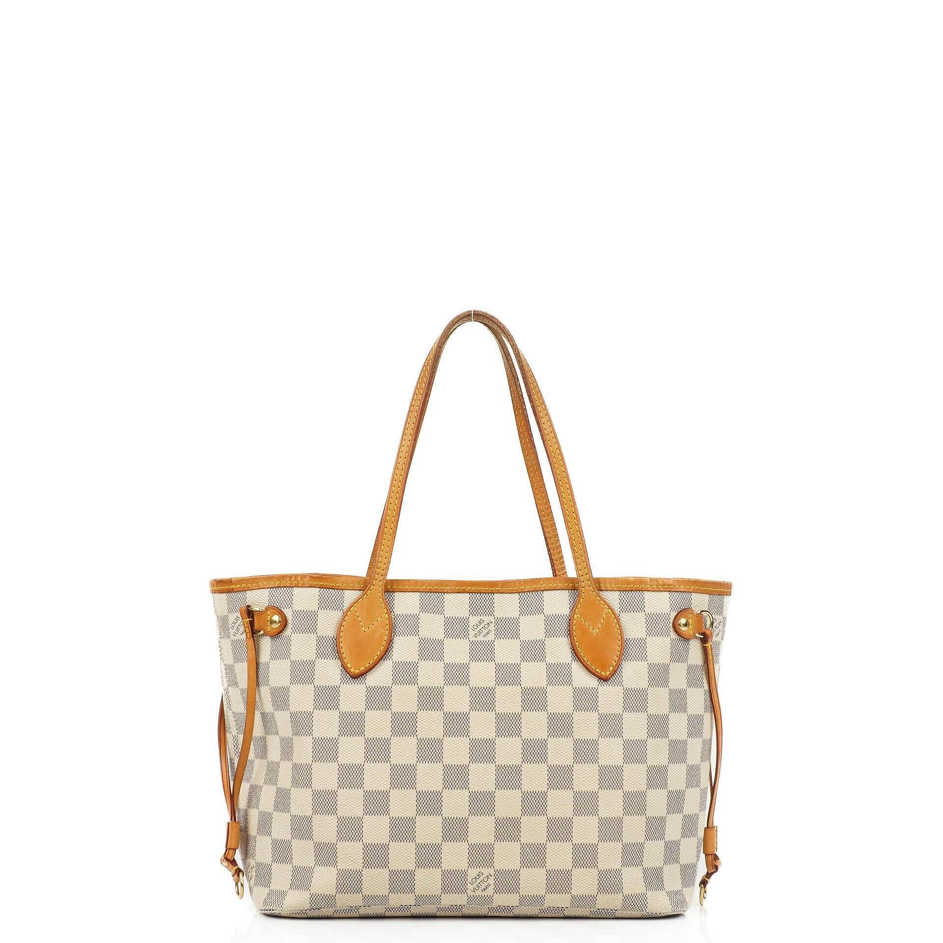 Louis Vuitton Damier Azur Coated Canvas Neverfull PM Tote Bag