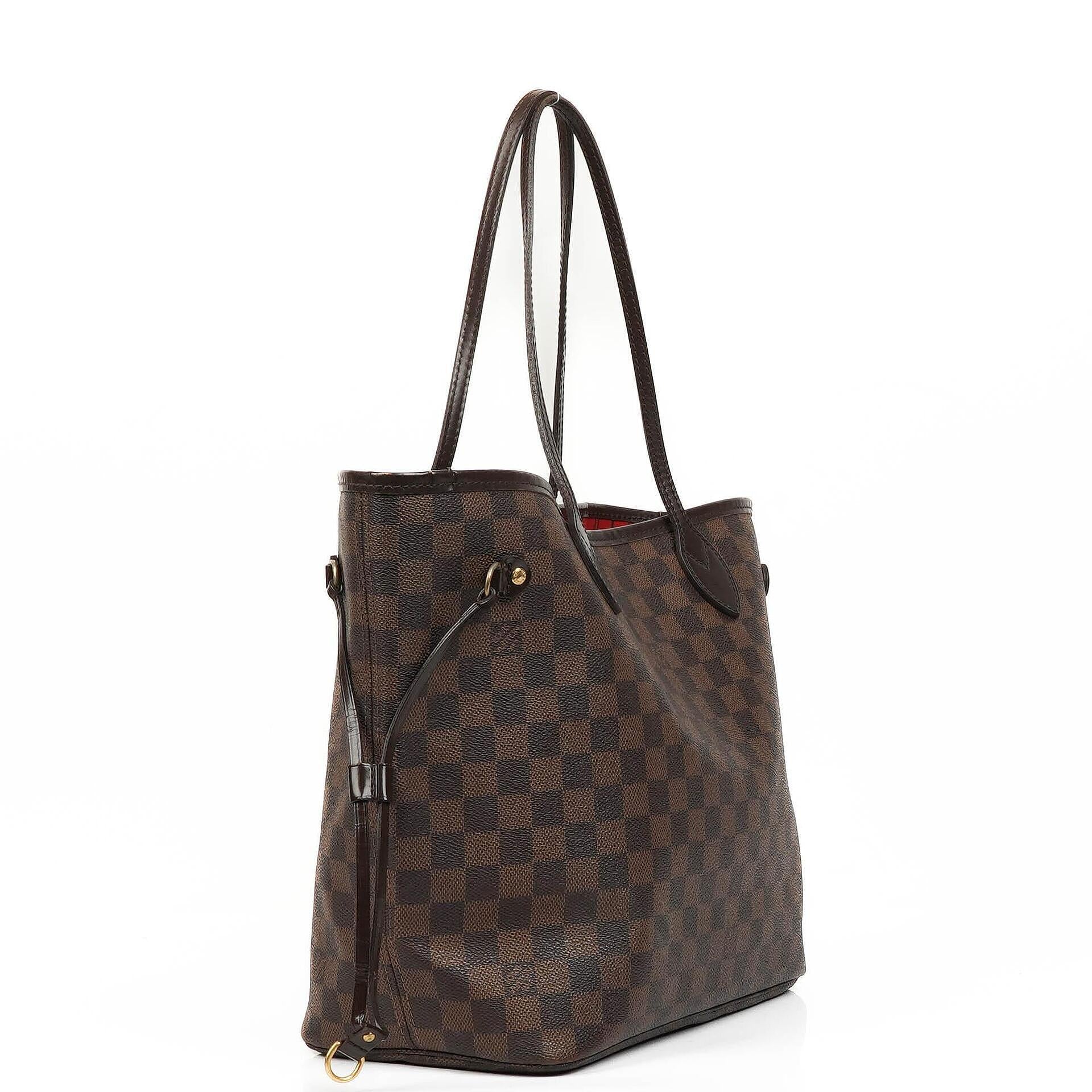 Louis Vuitton Damier Ebene Coated Canvas Neverfull MM Tote Bag