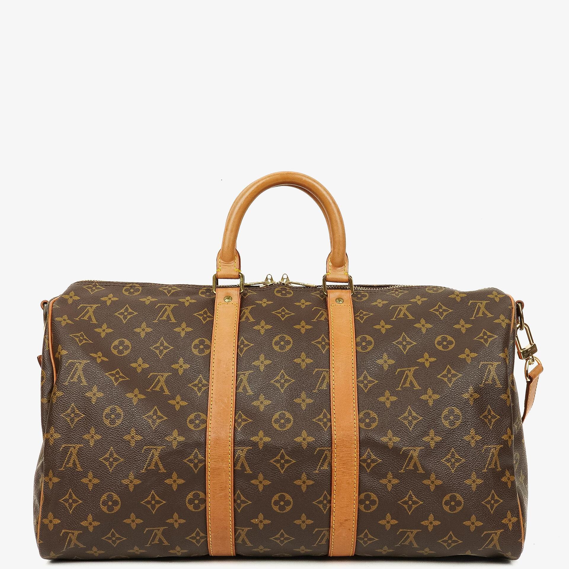 Louis Vuitton Keepall 45 Bandouliere Monogram Canvas Travel Bag