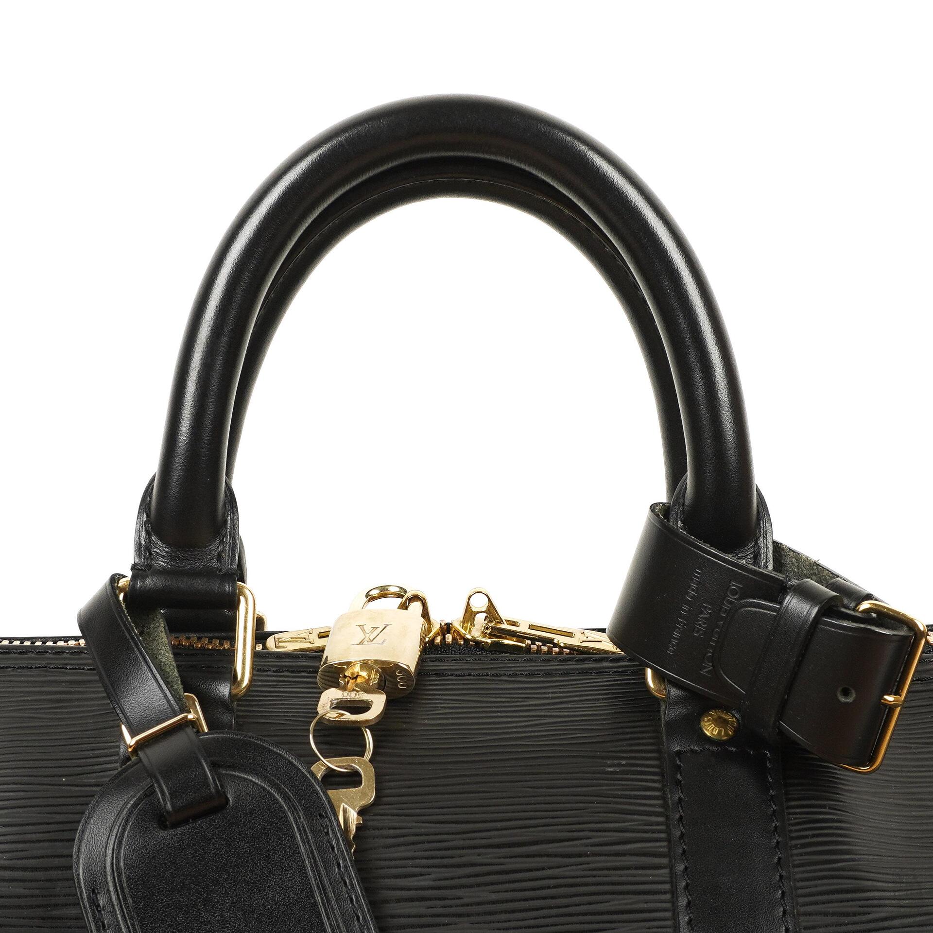 Louis Vuitton Keepall 50 Black EPI Leather Travel Bag