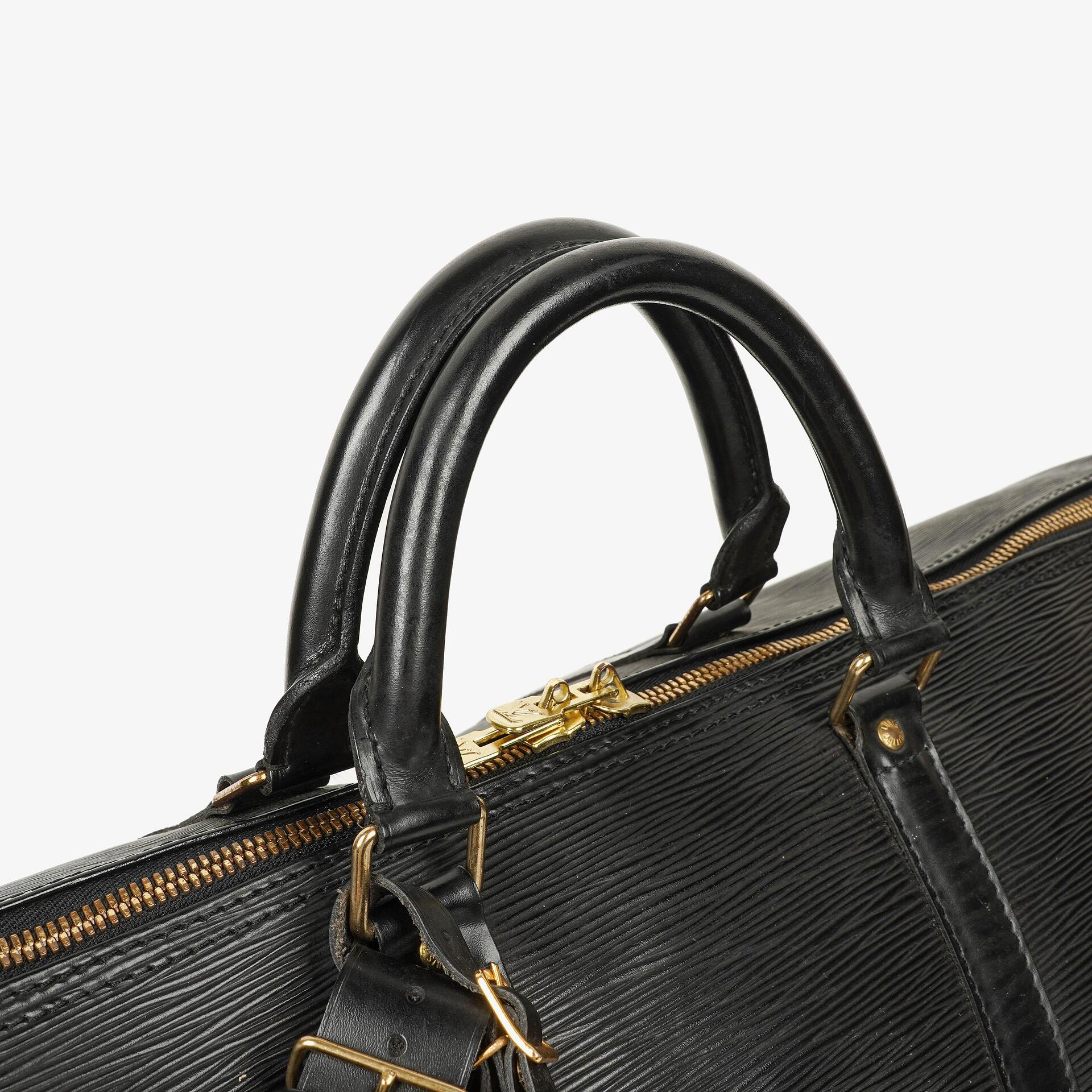 Louis Vuitton Keepall 55 Black EPI Leather Travel Bag