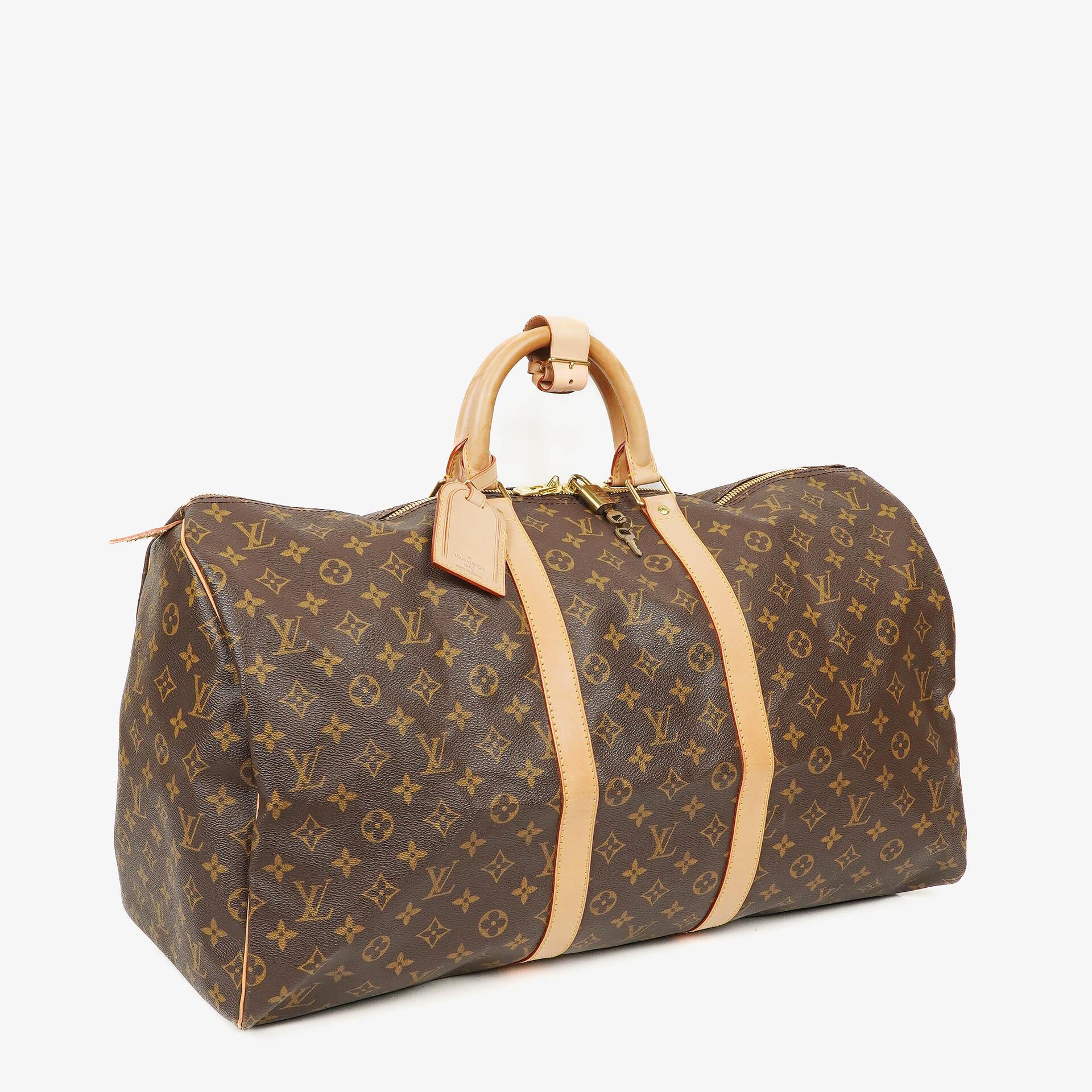 Louis Vuitton Keepall 55 Monogram Canvas Travel Bag