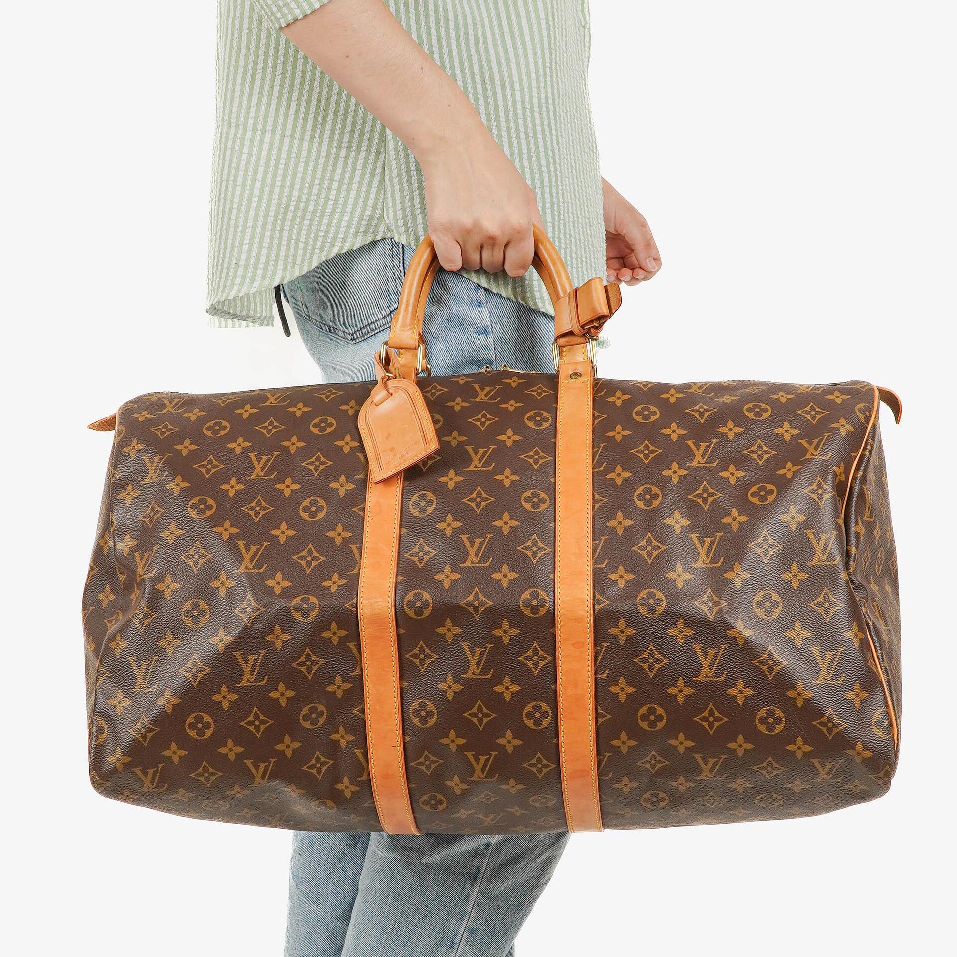 Louis Vuitton Keepall 55 Monogram Canvas Travel Bag