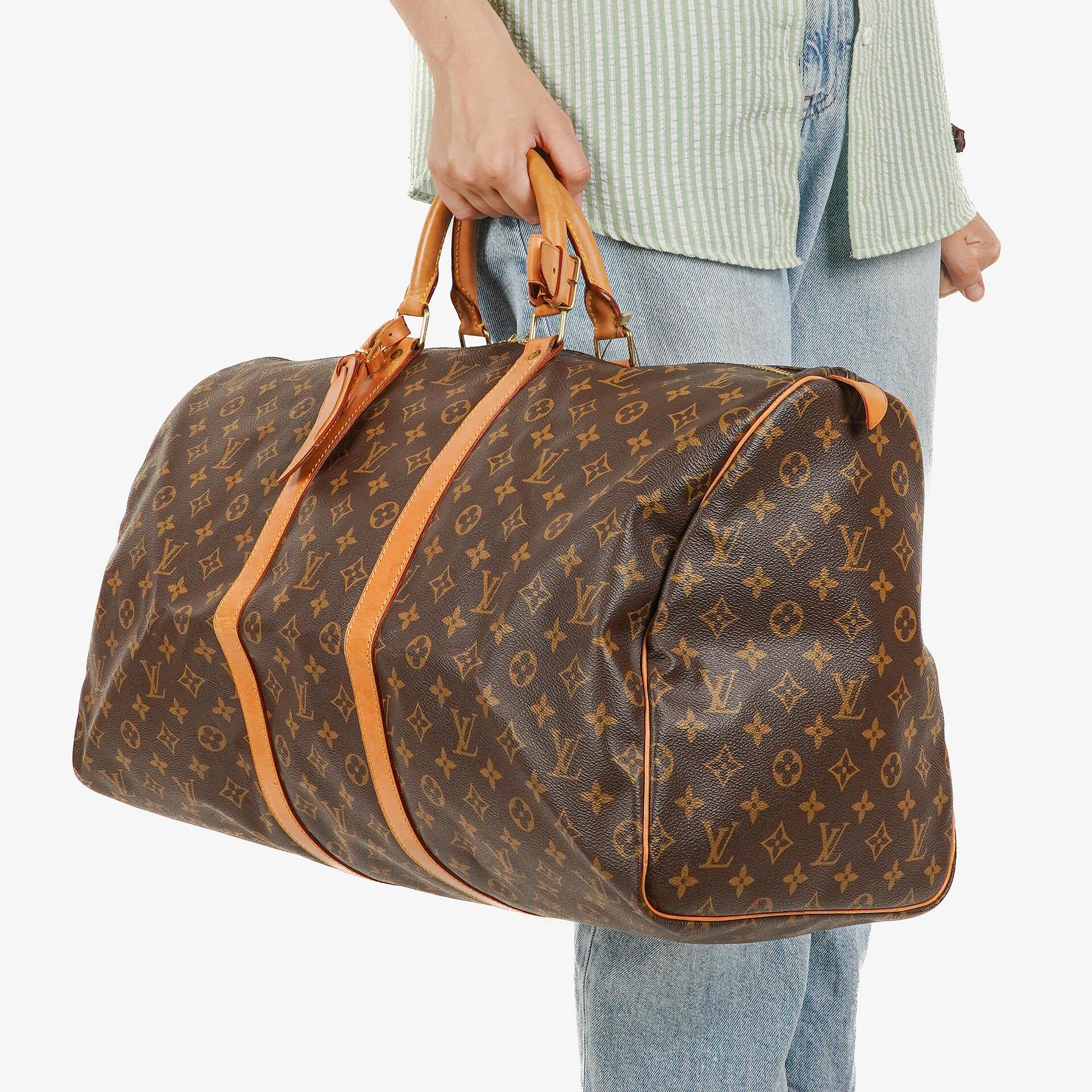 Louis Vuitton Keepall 55 Monogram Canvas Travel Bag