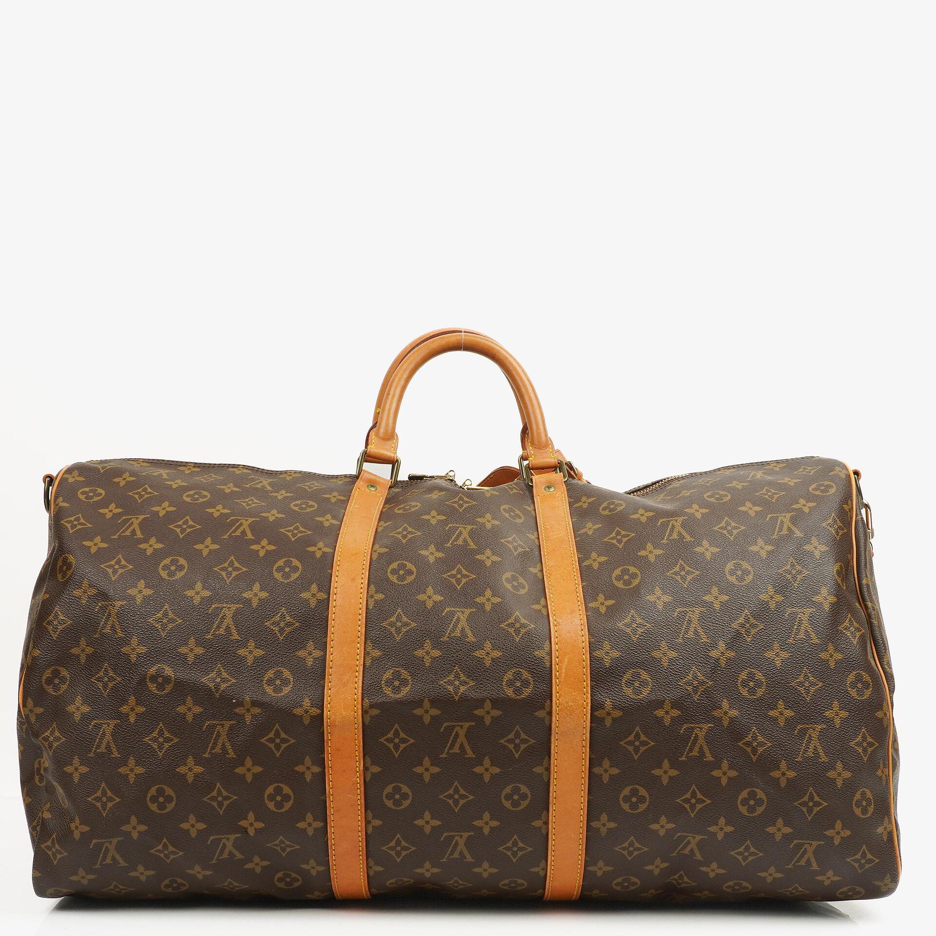 Louis Vuitton Keepall 60 Bandoulière Monogram Canvas Travel Bag